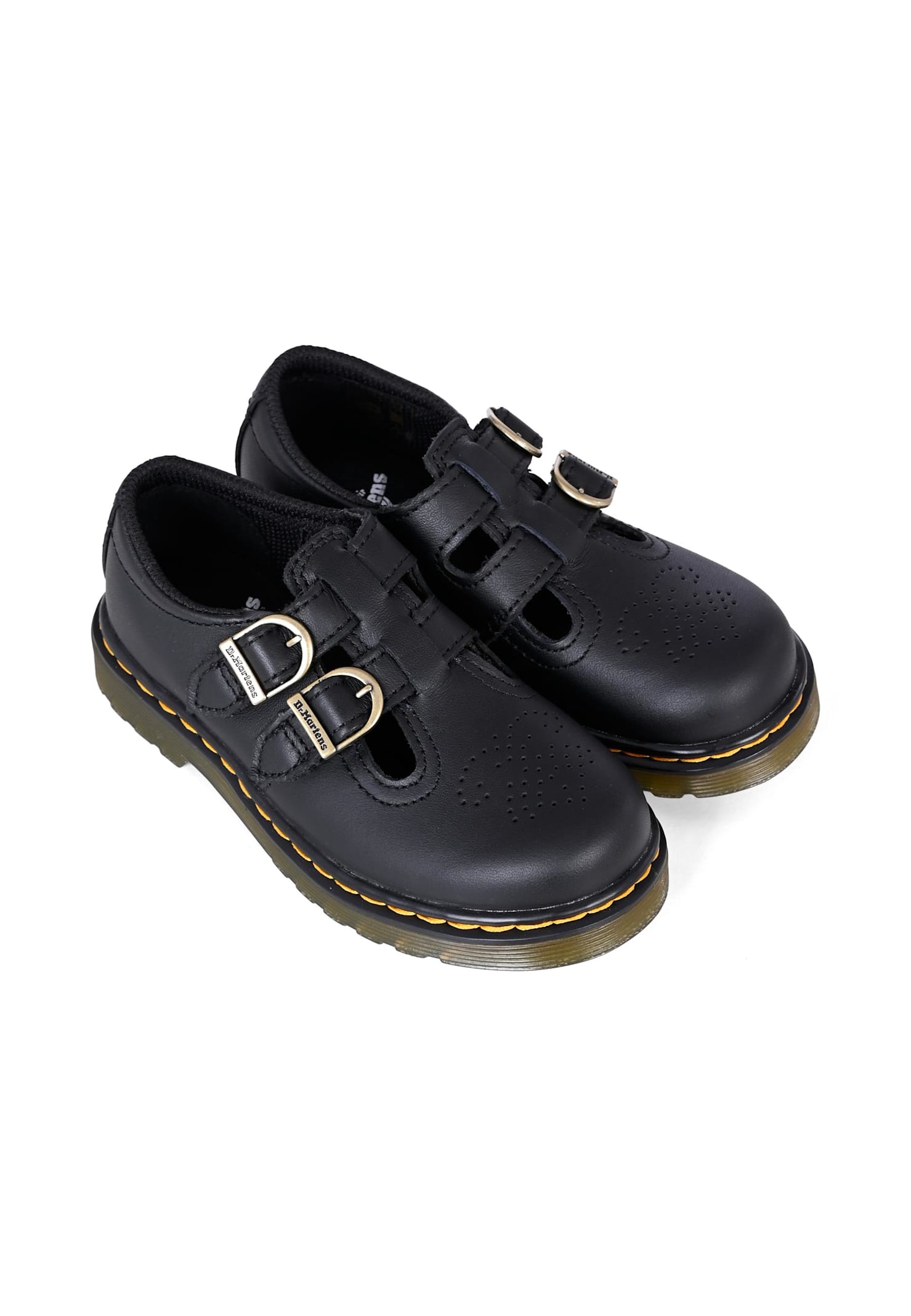 Dr. Martens Black Loafers For Boy In Black