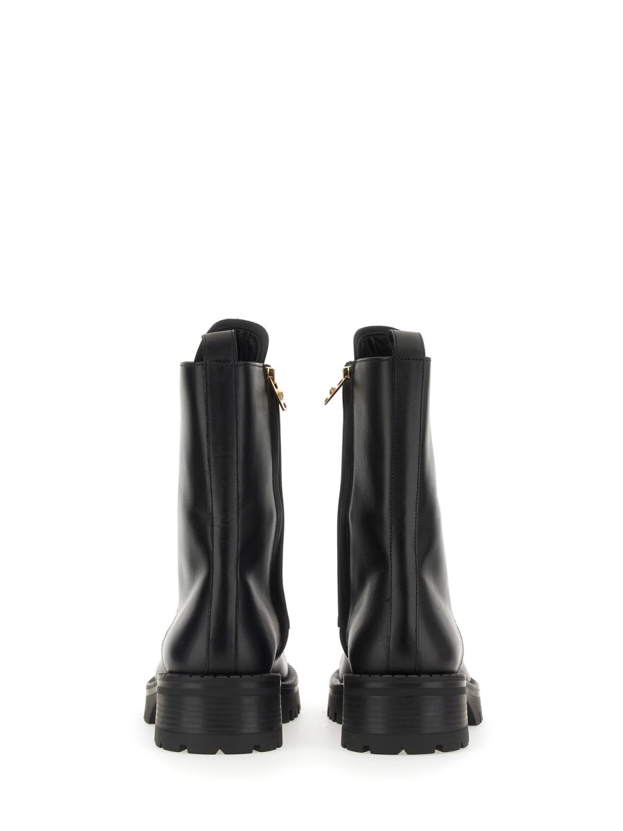 Shop Versace Boot With Laces Alia In Black