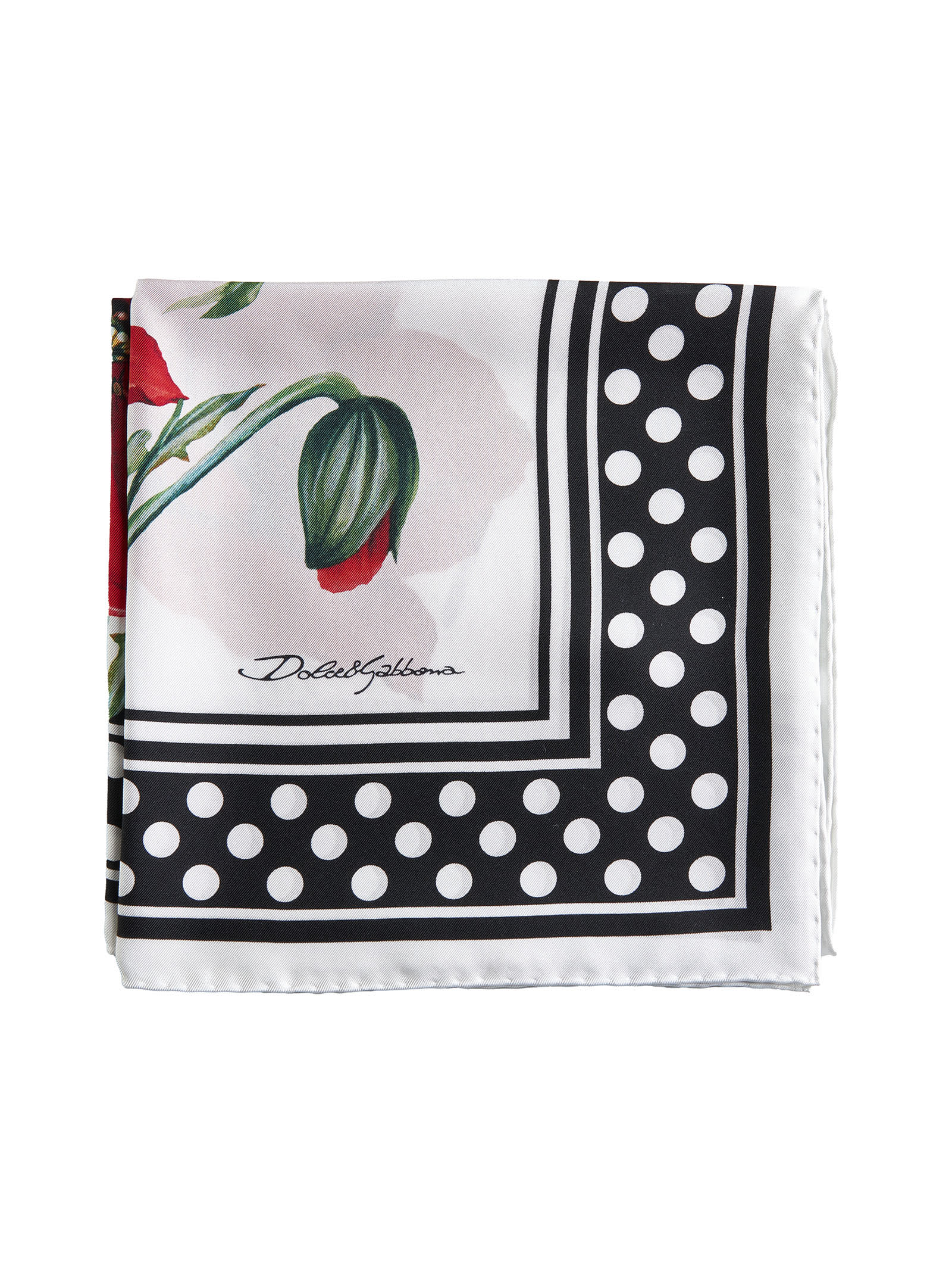 Dolce & Gabbana Scarf In Papaveri Fdo Bco Nat ModeSens