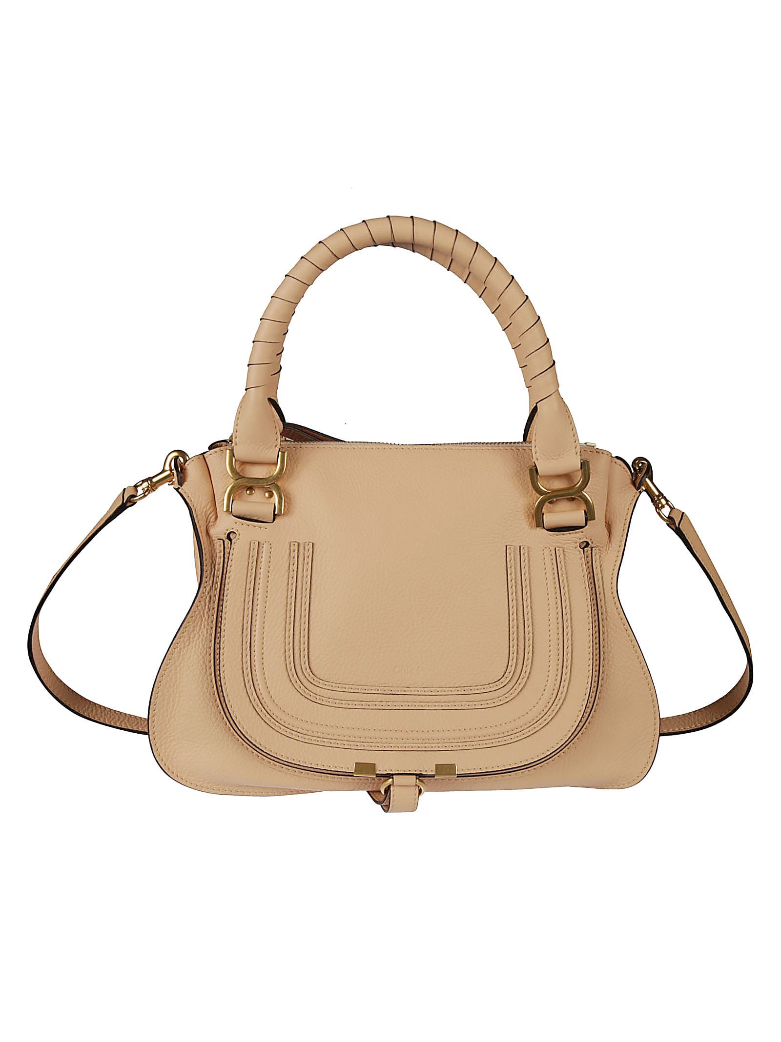 Chloé Top Zip Wrapped Handle Tote In Rosa