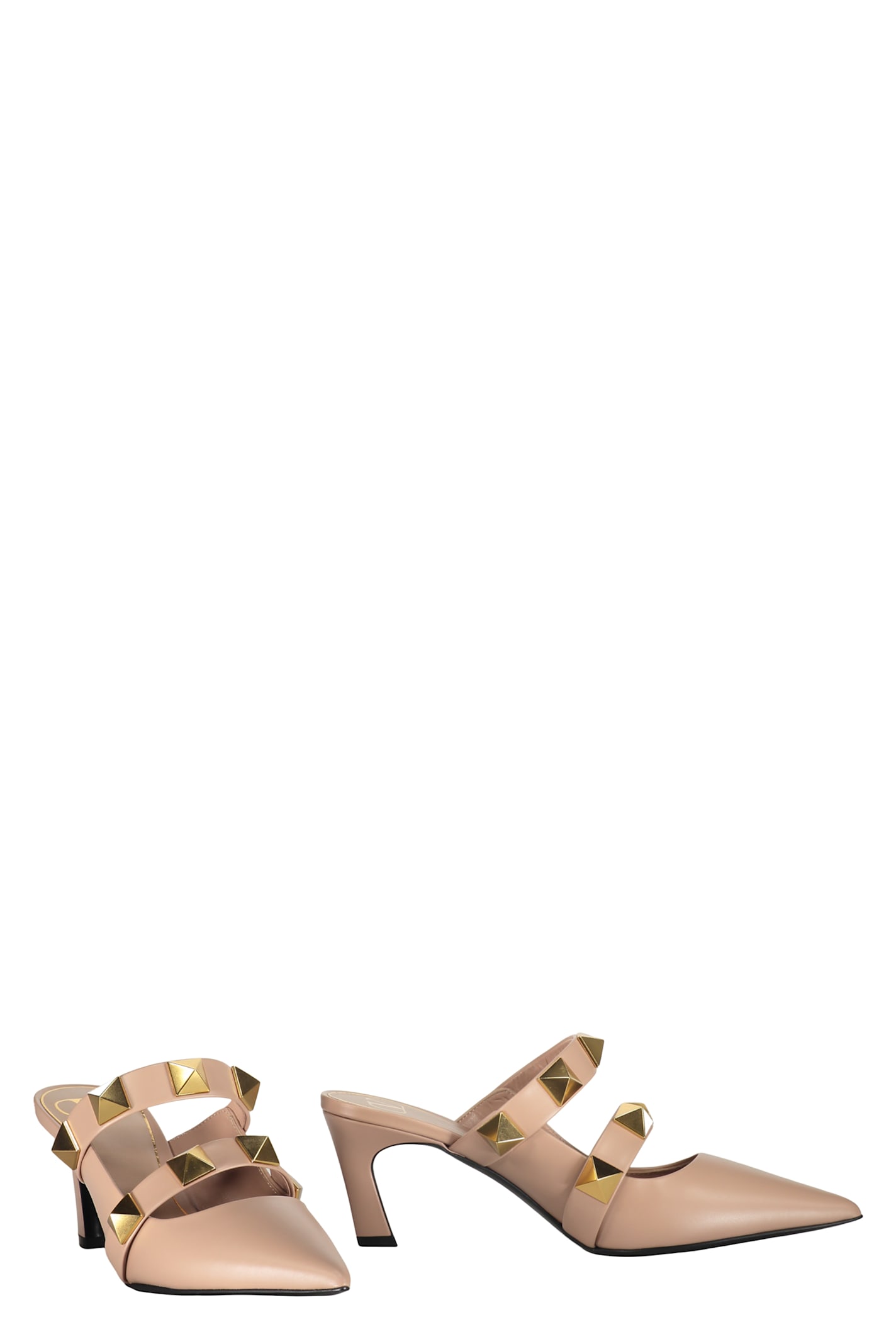 Valentino Elegant Pointed Sandals With Adjustable Heel In Multi