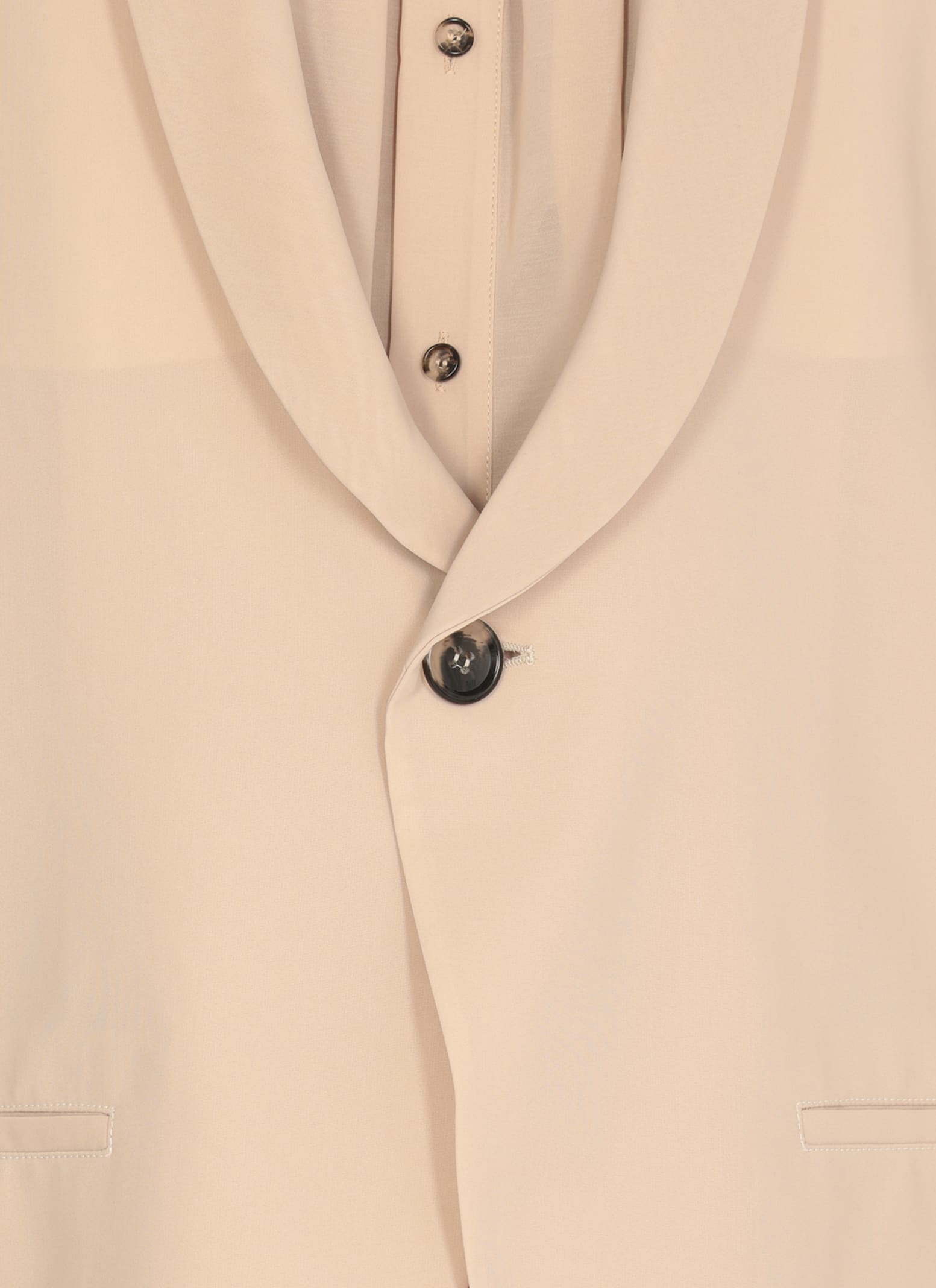 Philosophy Di Lorenzo Serafini Beige Cotton Blend Blazer In Neutral