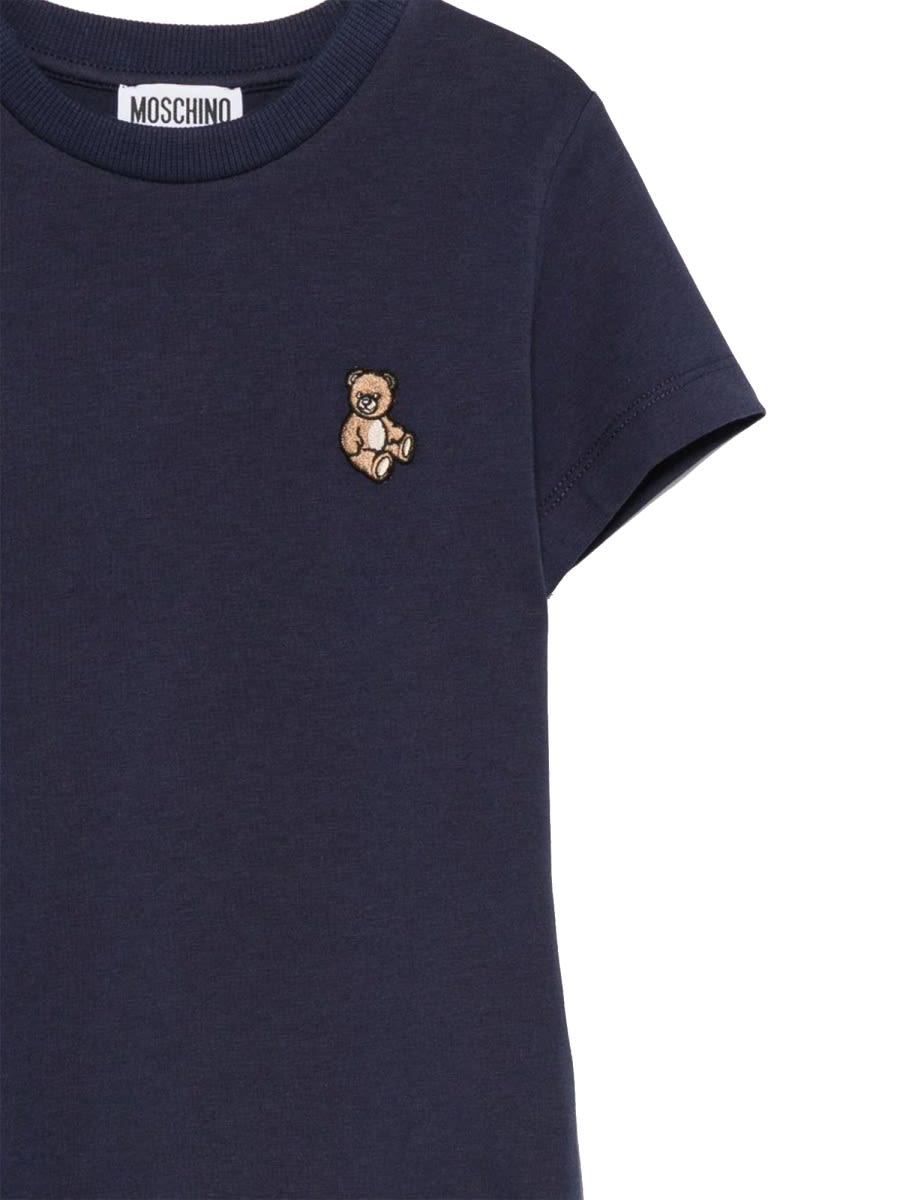 Moschino T-shirt With Logo In Blue