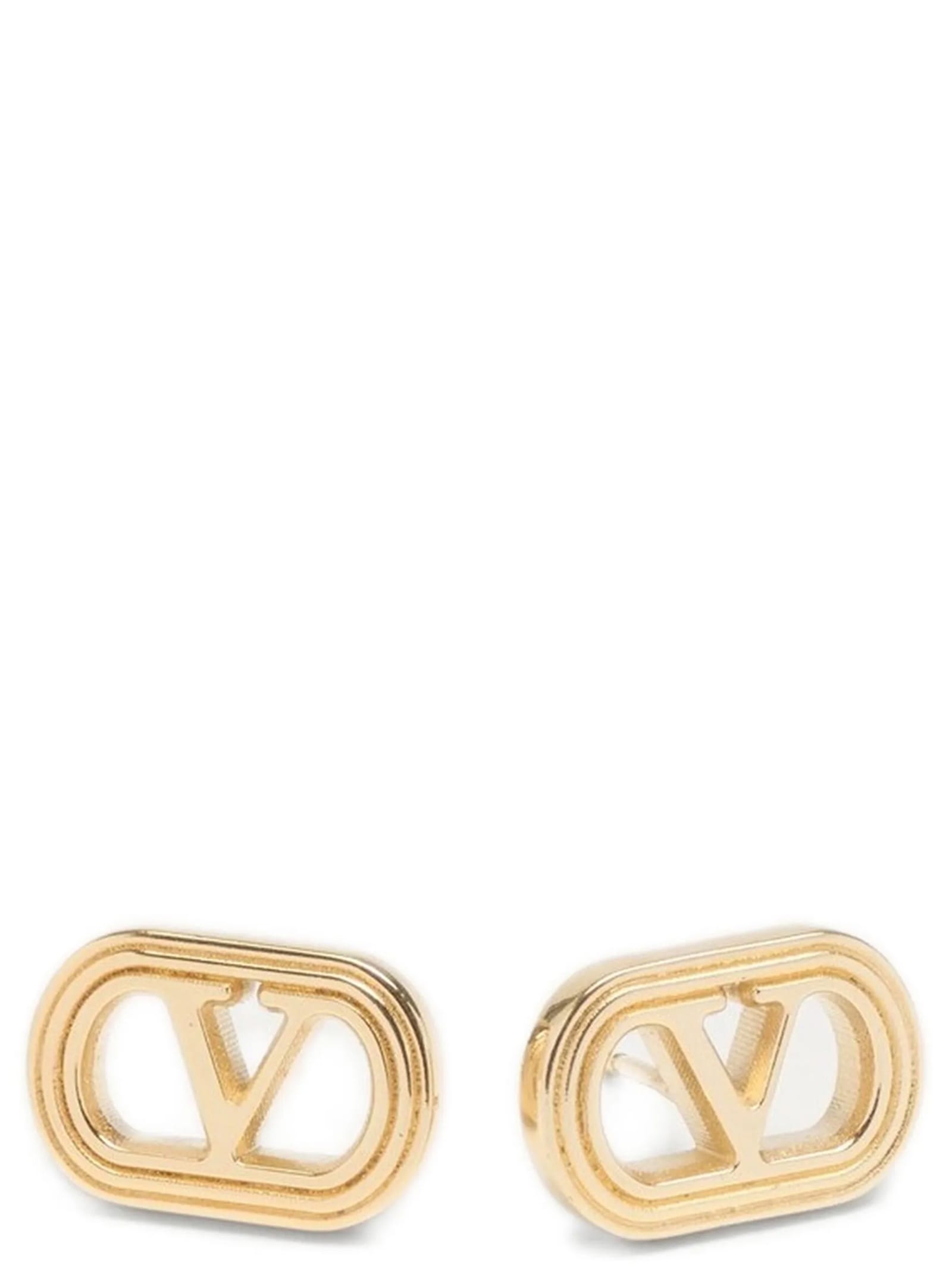 Valentino Ovalette Stud Earrings Featuring Oval Shape In Gold