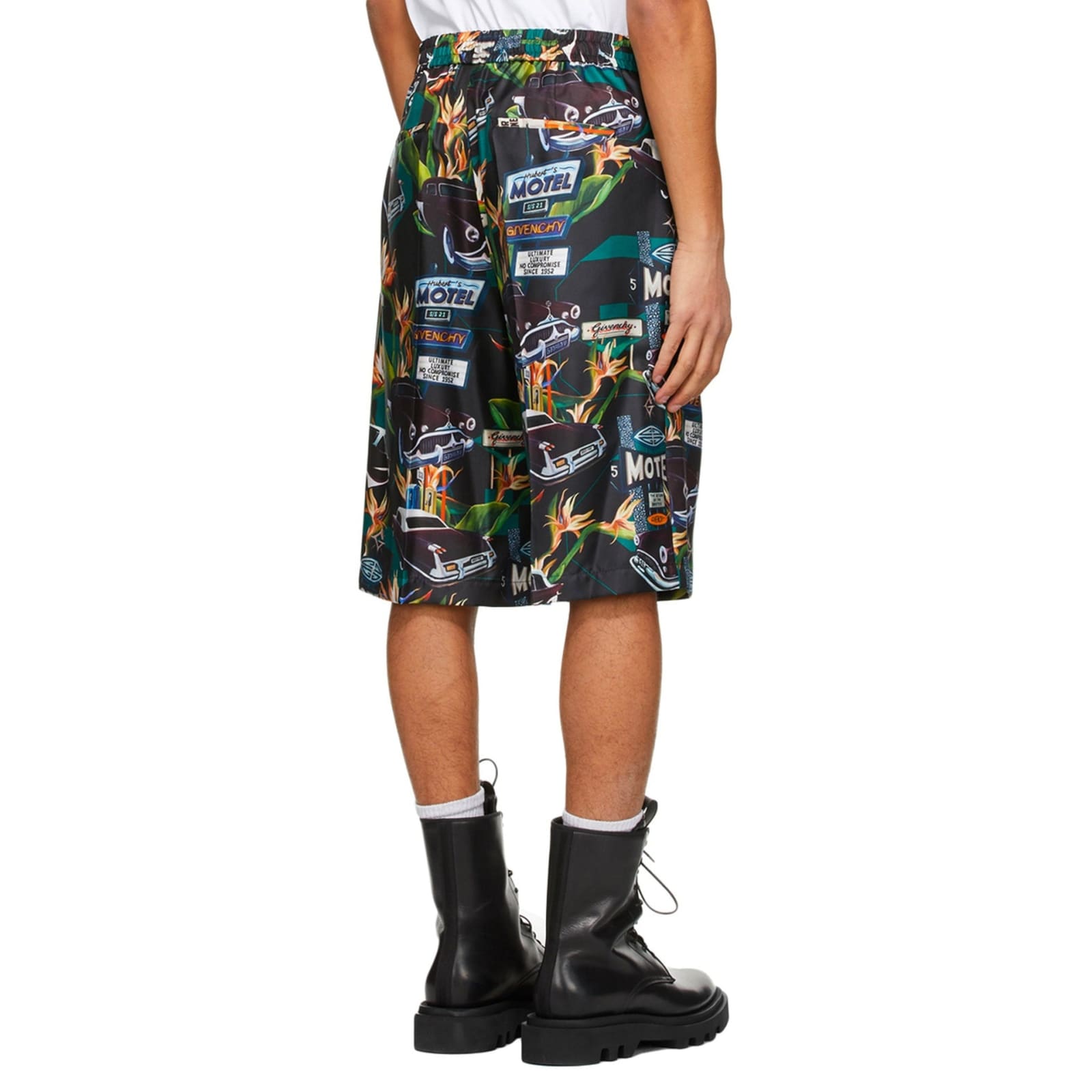 Givenchy Printed Bermuda Shorts In Black