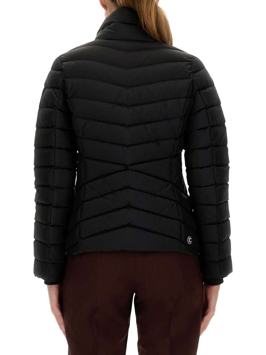 Colmar Down Jacket With Knitted Cuffs In Black