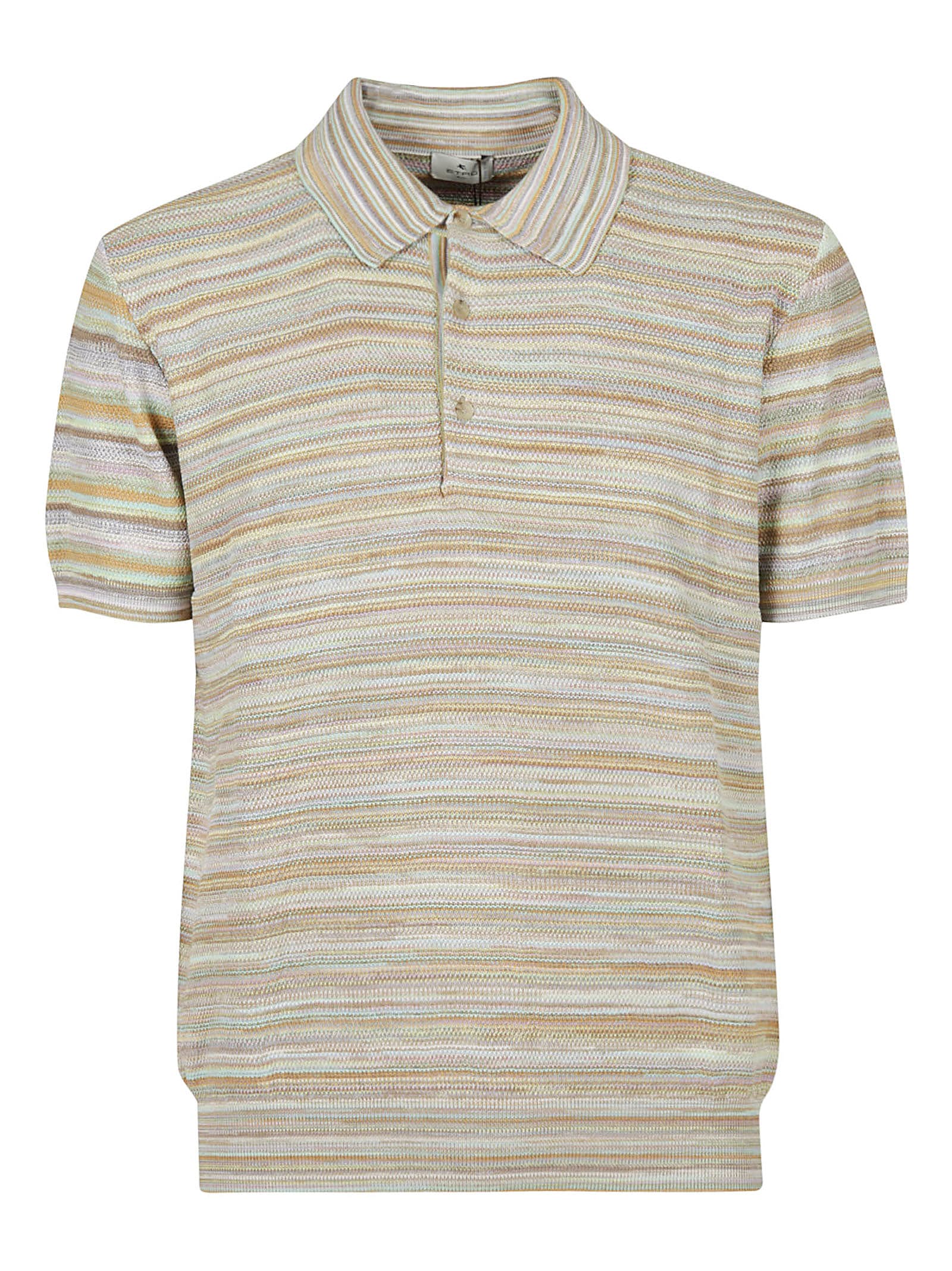 Etro Short-sleeve Stripe Polo Shirt