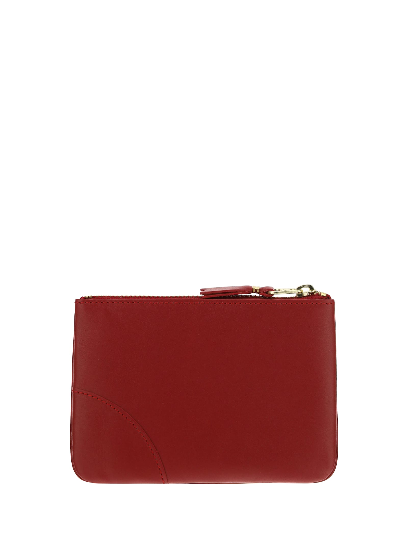 Comme Des Garçons Zip Coin Purse In Red