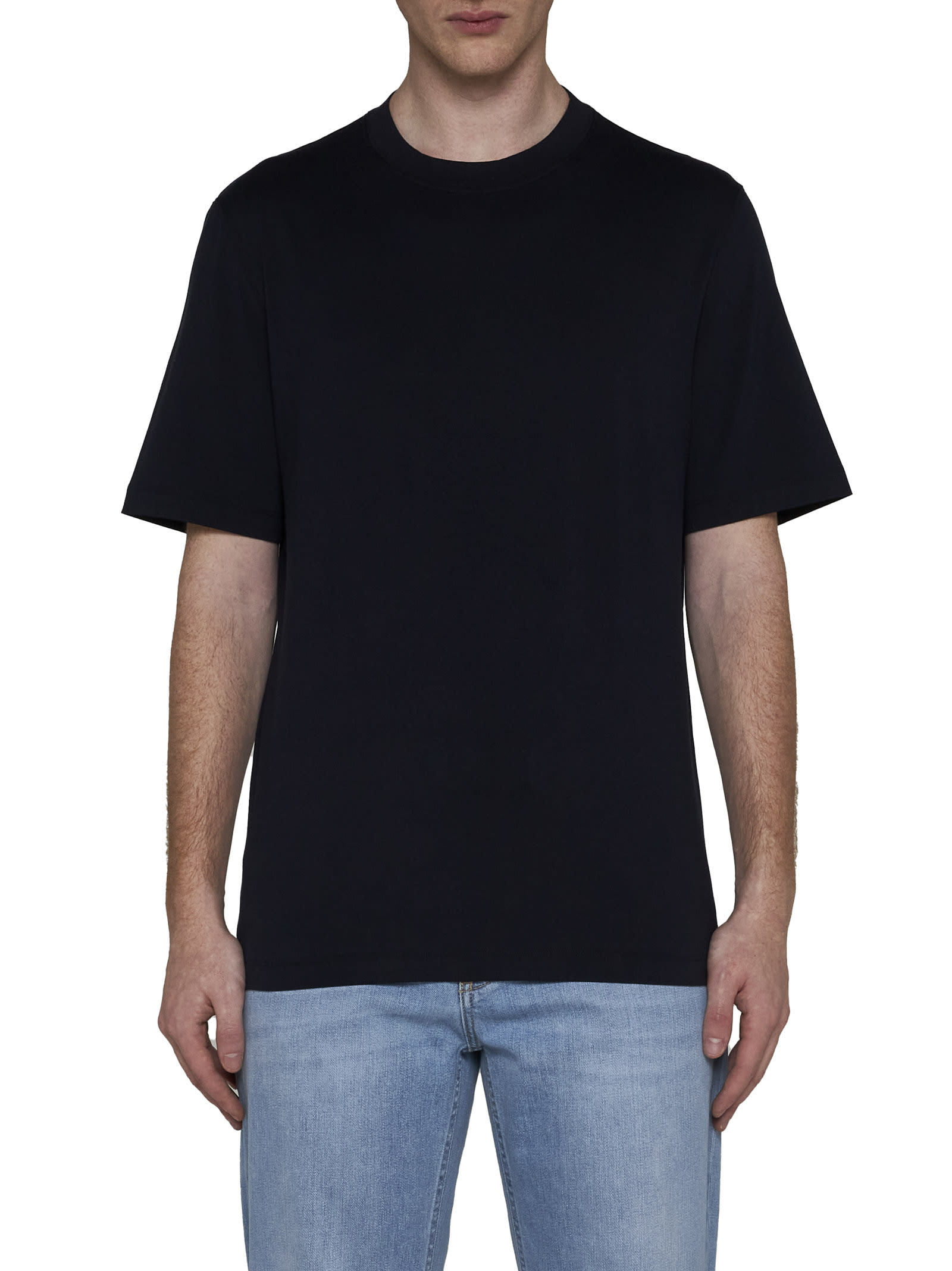 Brunello Cucinelli Layered-effect Crewneck T-shirt In Black