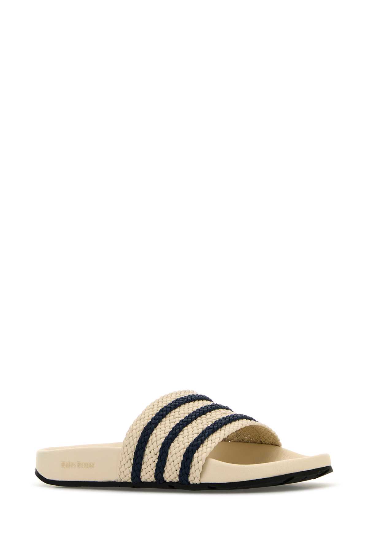Adidas Originals Ivory Leather Wales Bonner X Adidas Adilette Slippers