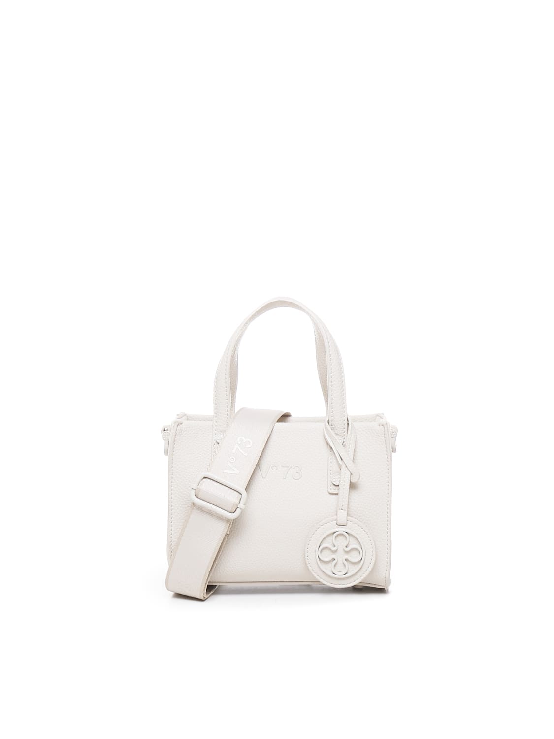 V73 Visia Handbag With Shoulder Strap In White