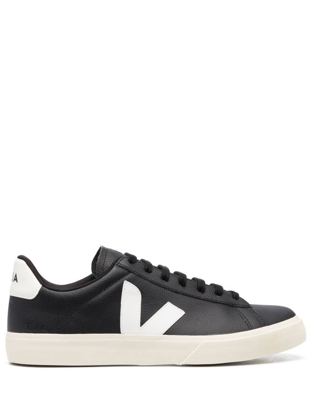 campo Black And White Low Top Sneakers In Vegan Leather Man