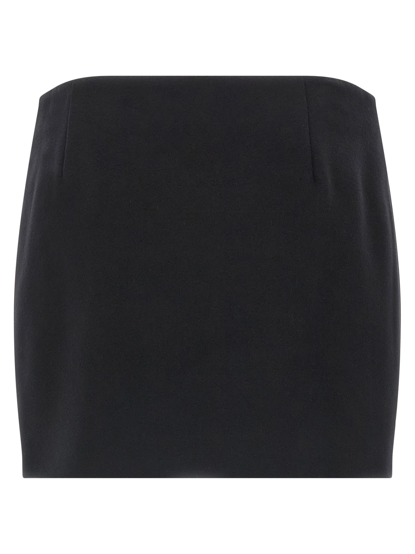 Ferragamo Flap-pocket Mini Skirt In Black