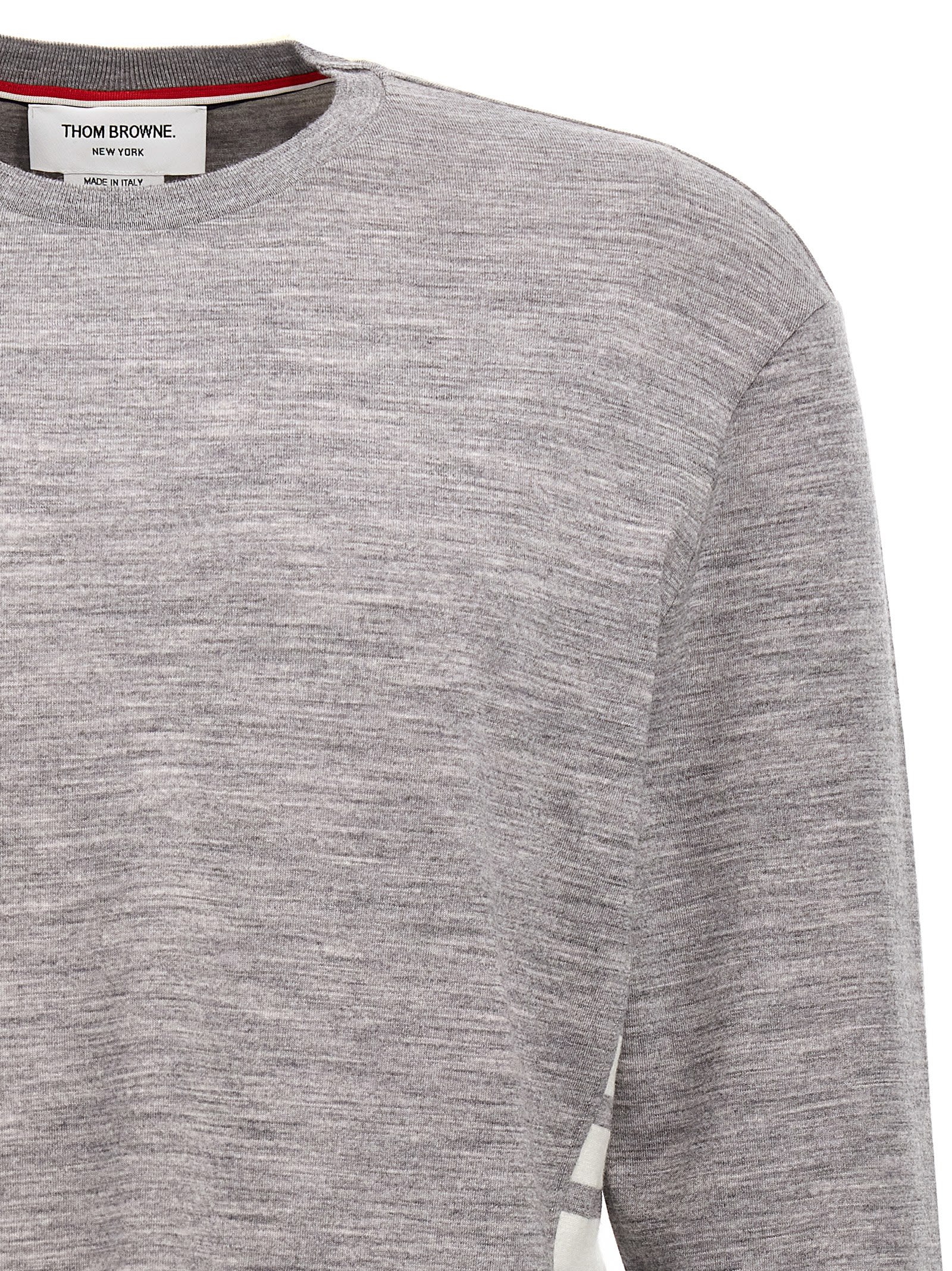 Shop Thom Browne Maglia 4 Bar In Grey