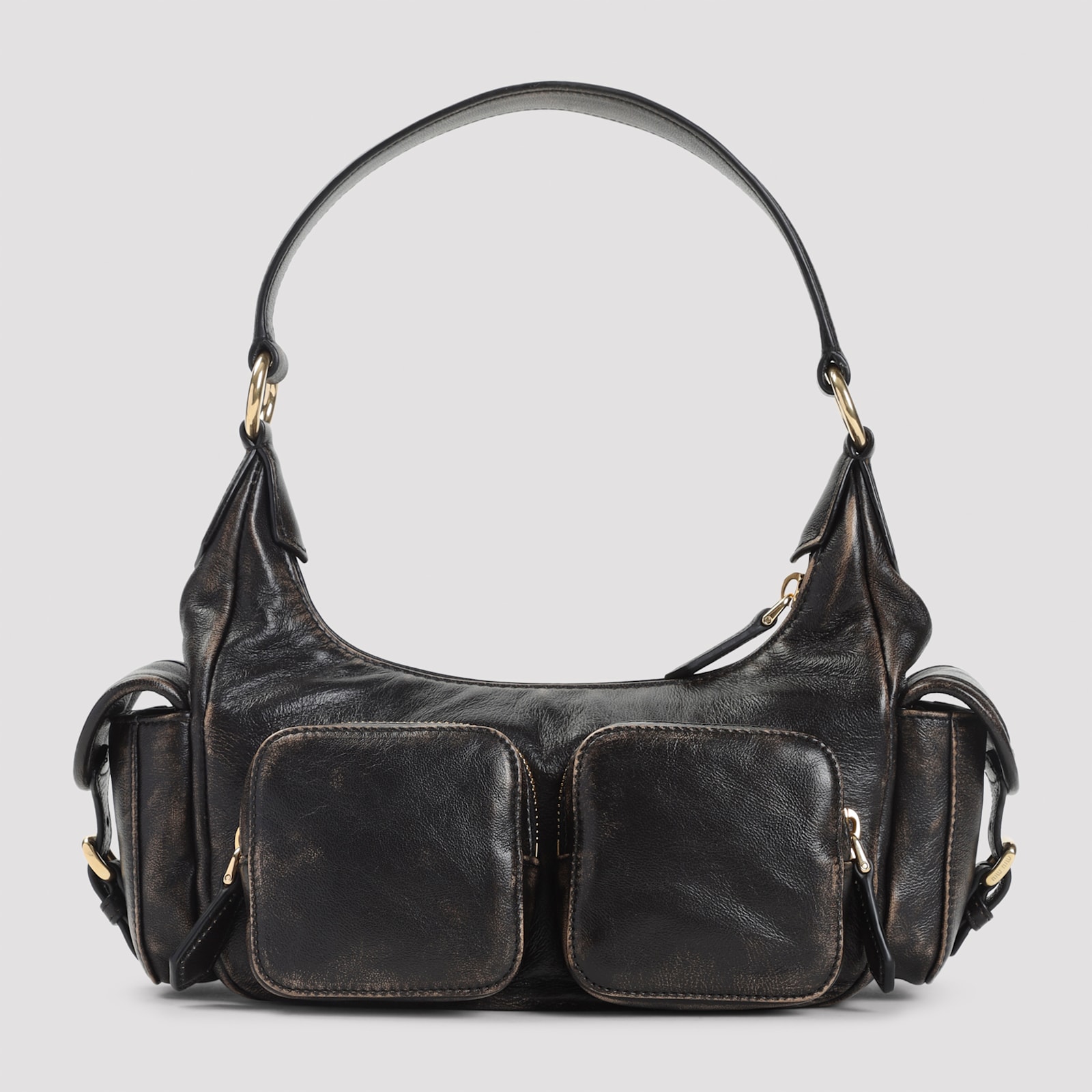 Miu Miu Dark Brown Pocket Shoulder Bag