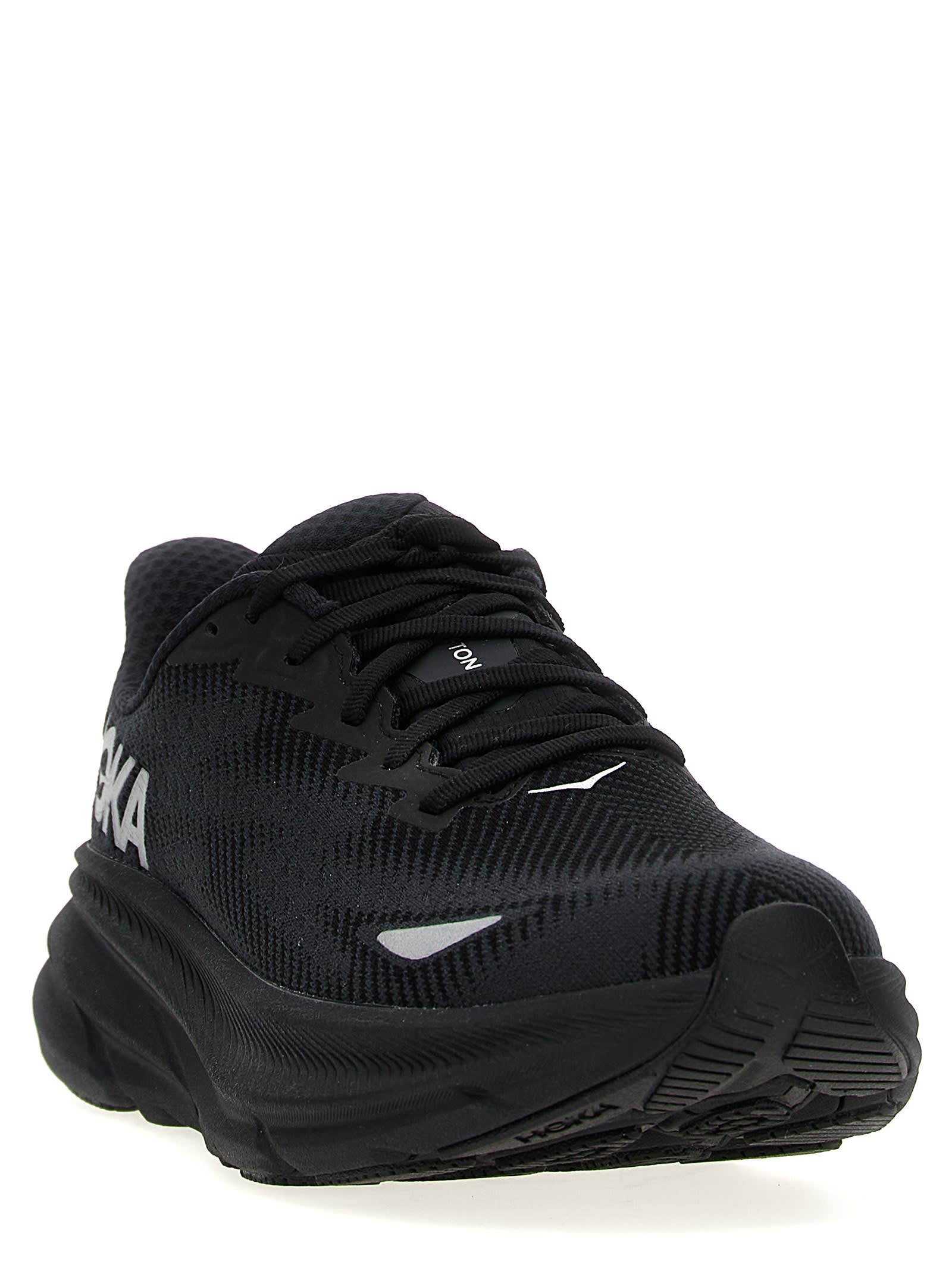 Shop Hoka Clifton 9gtx Sneakers In Black