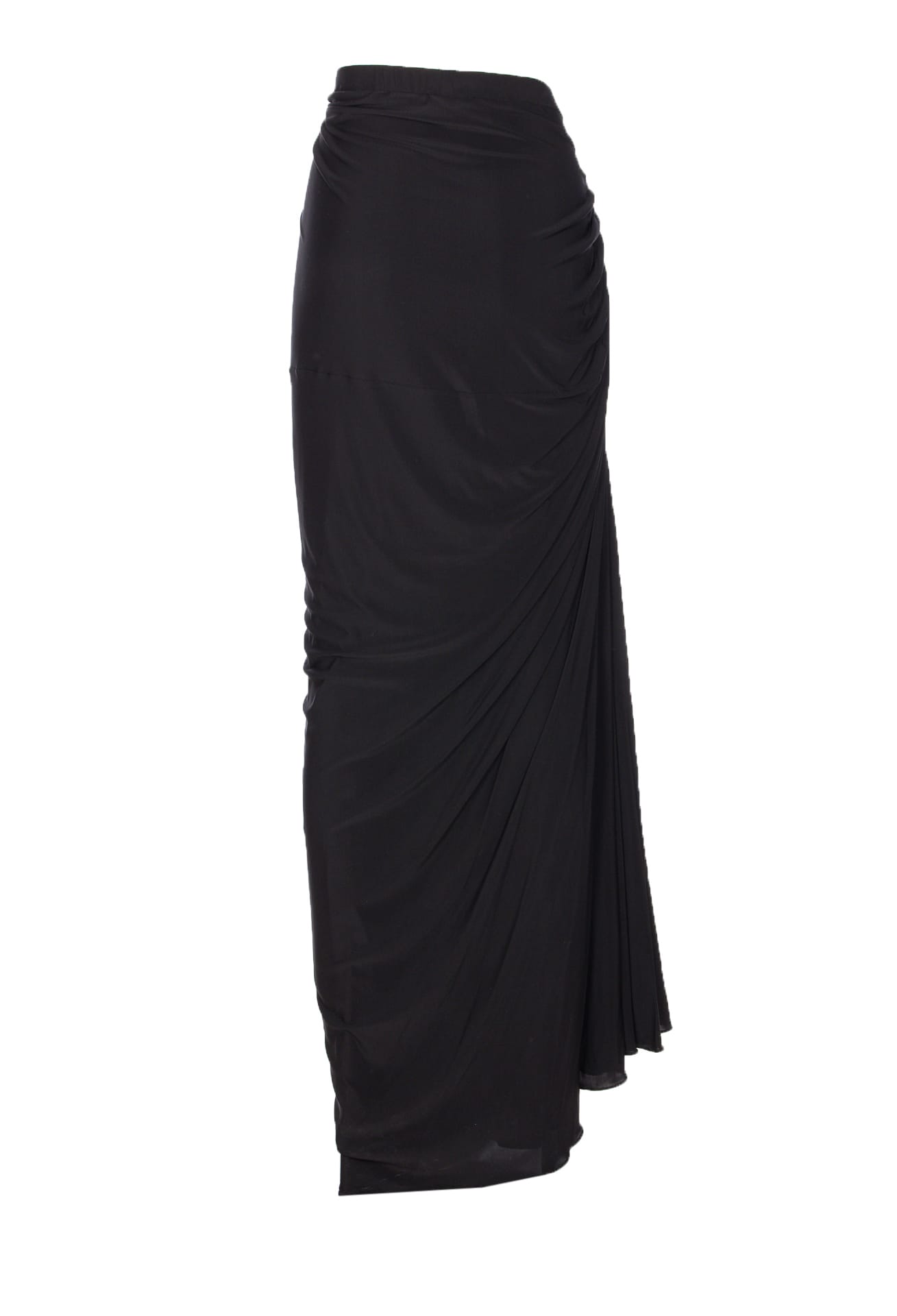 Alaïa Womens Alaia Ruched High-waist Stretch-woven Maxi Skirt