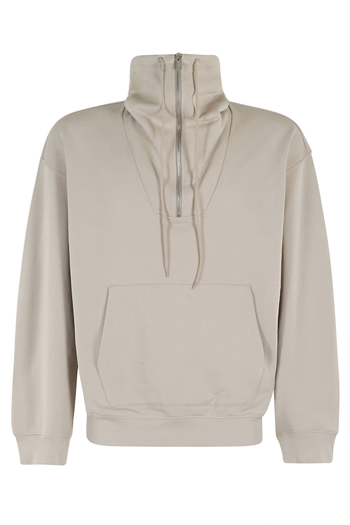 Shop Helmut Lang Funnel Neck In Stone