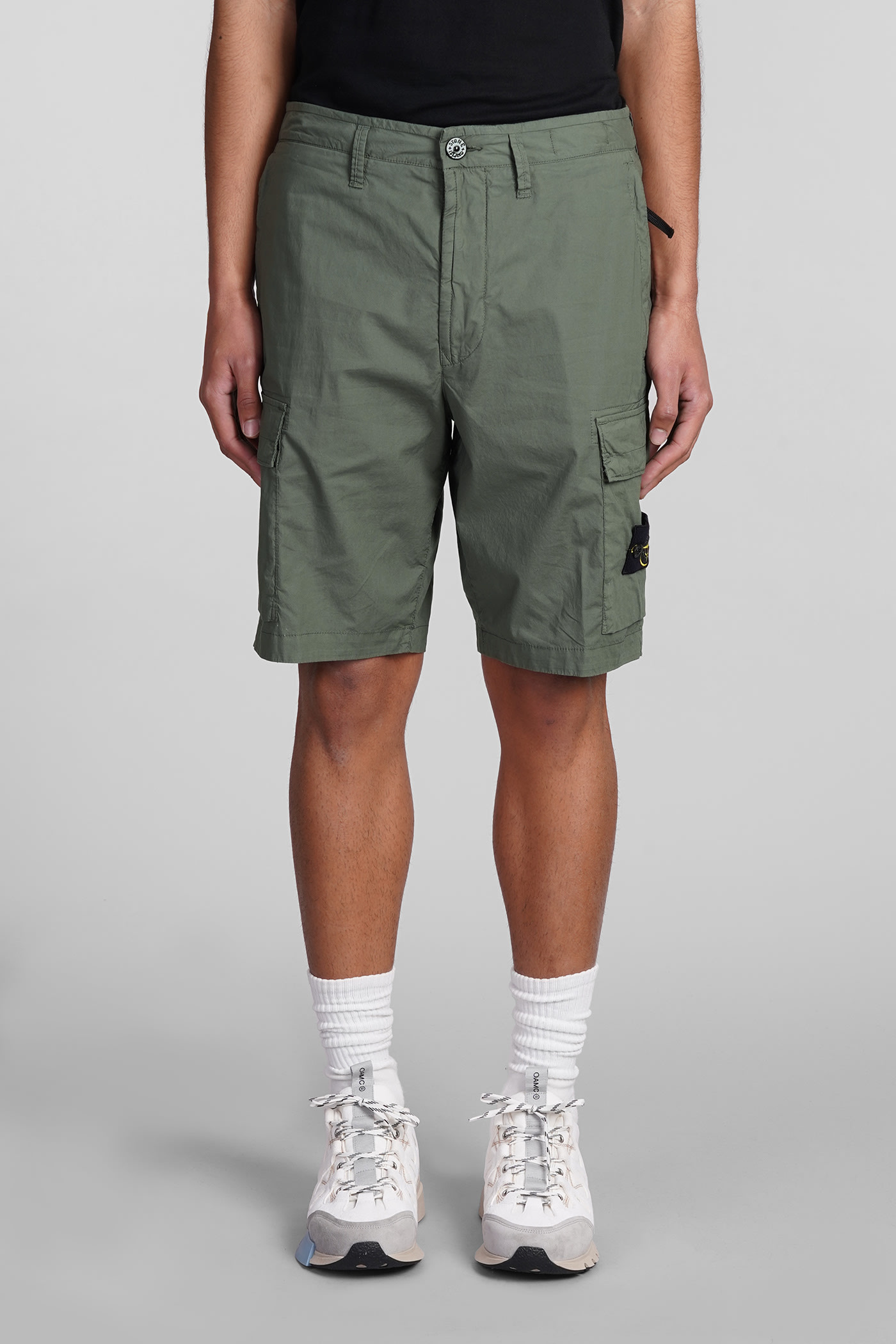 Stone Island Shorts In Green Cotton