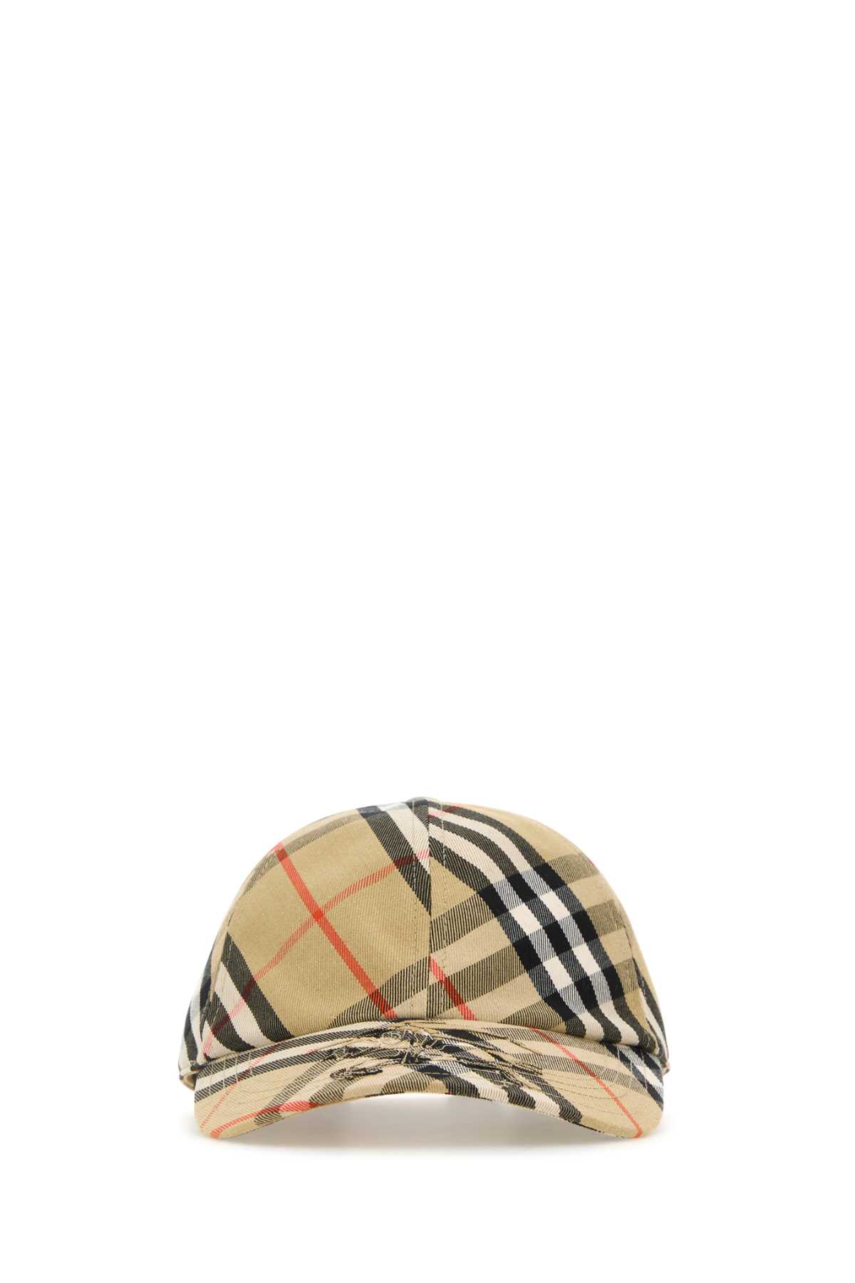 Shop Burberry Printed Polyester Blend Baseball Cap In Sand