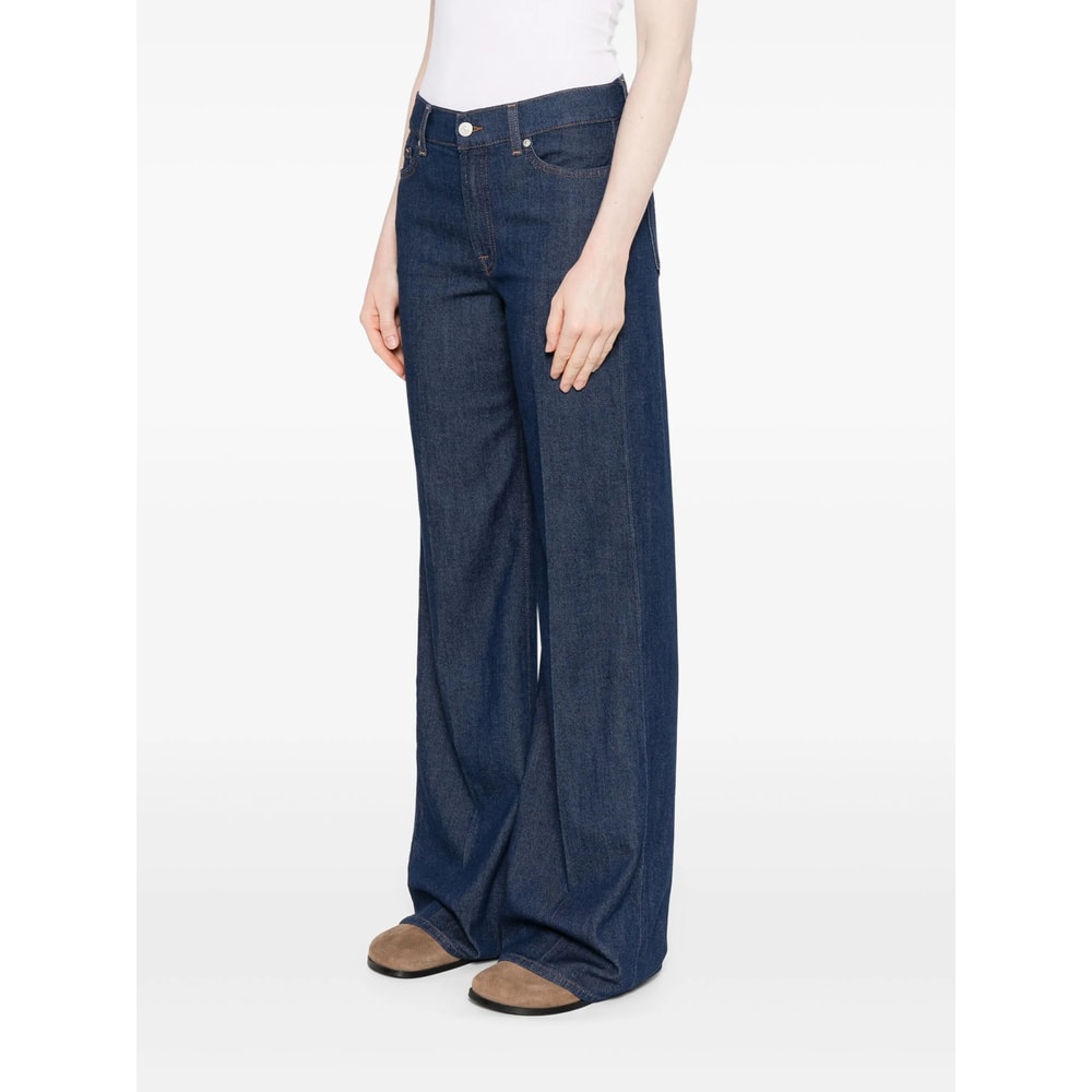 7 For All Mankind Denim Straight-leg Jeans In Blue