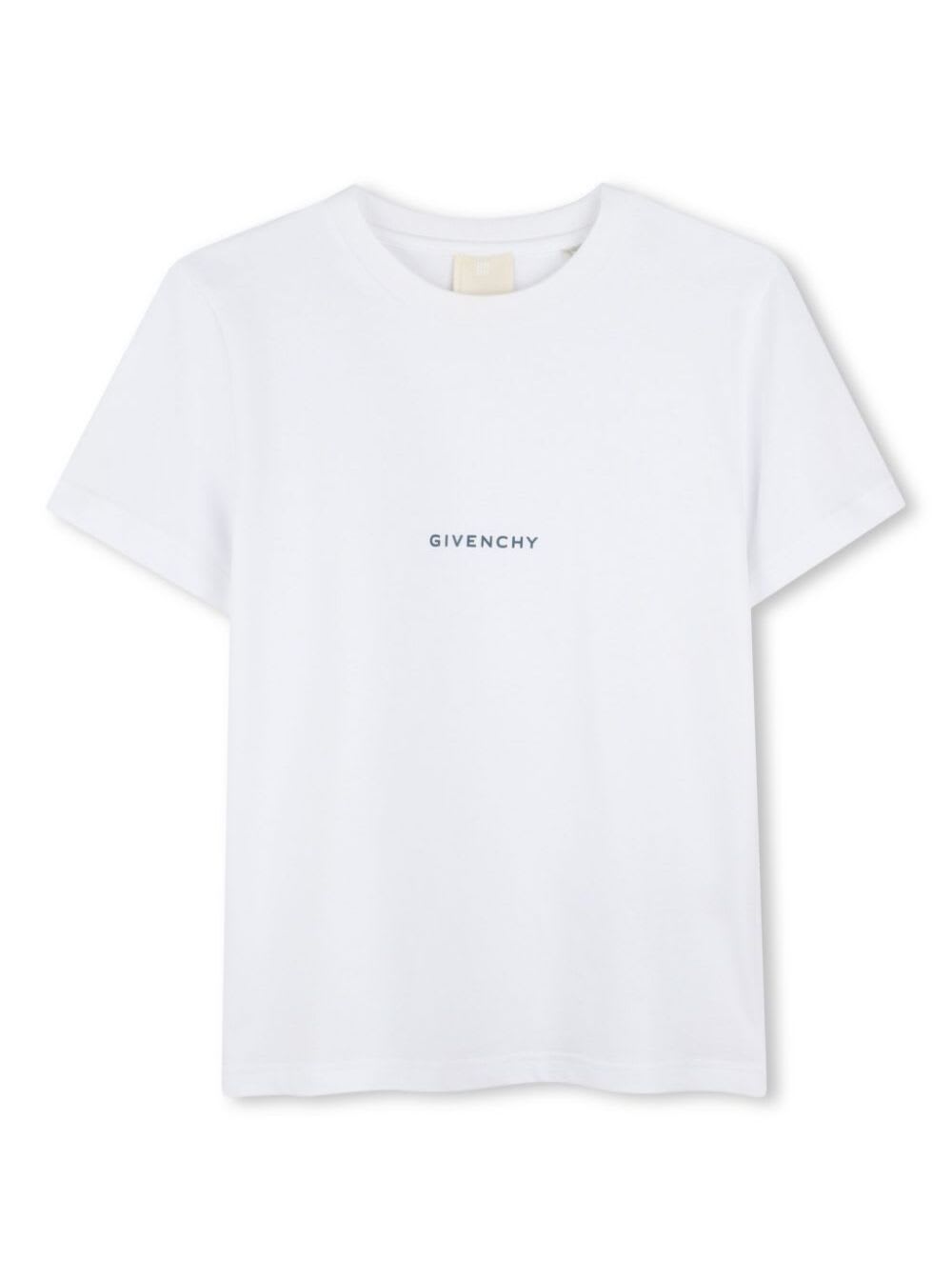 Givenchy Boy's Contrast Logo-print T-shirt In White