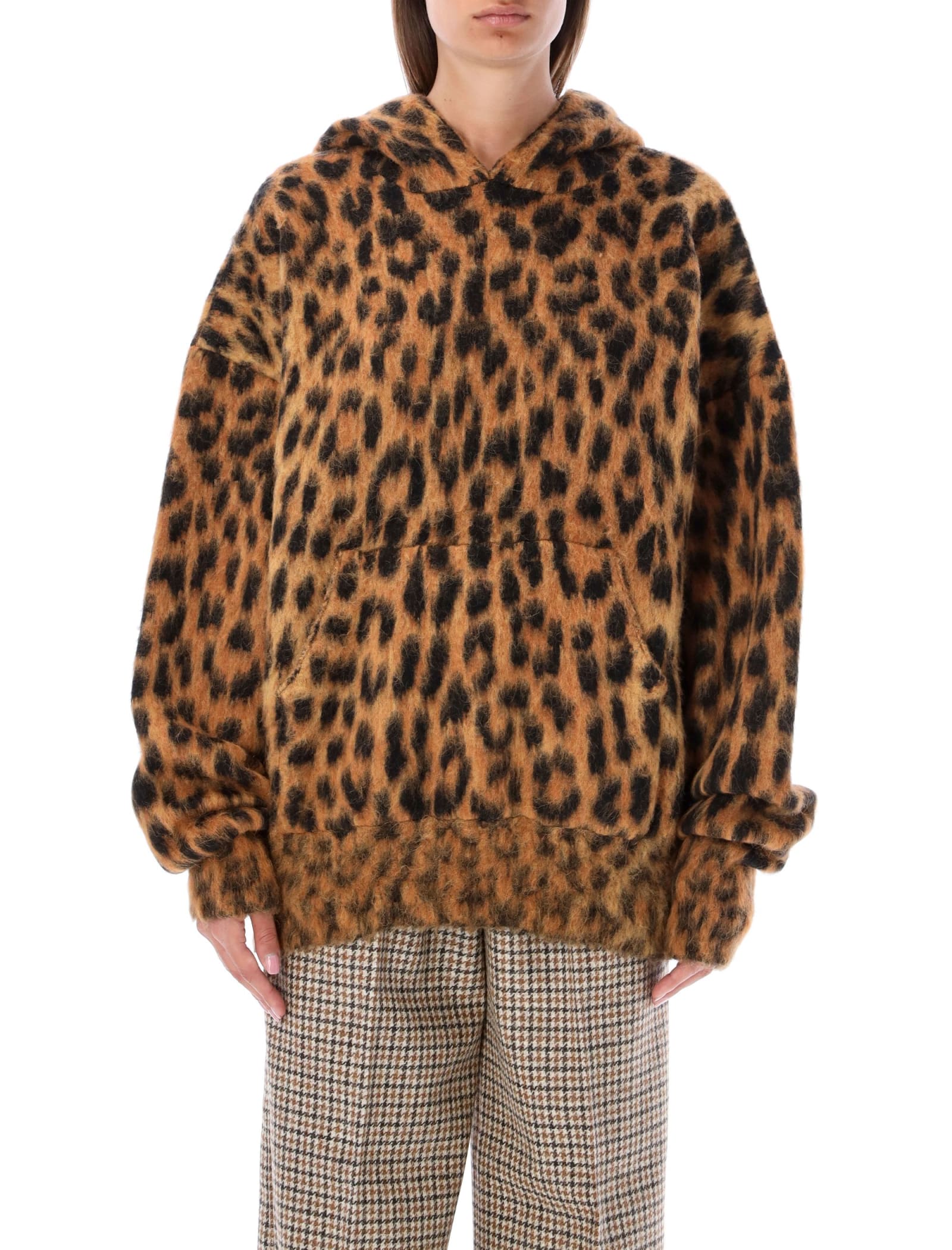 Palm Angels Leopard Brushed Sweater