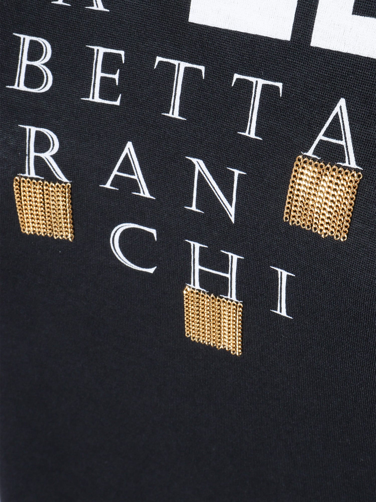 Shop Elisabetta Franchi Black T-shirt With Prints
