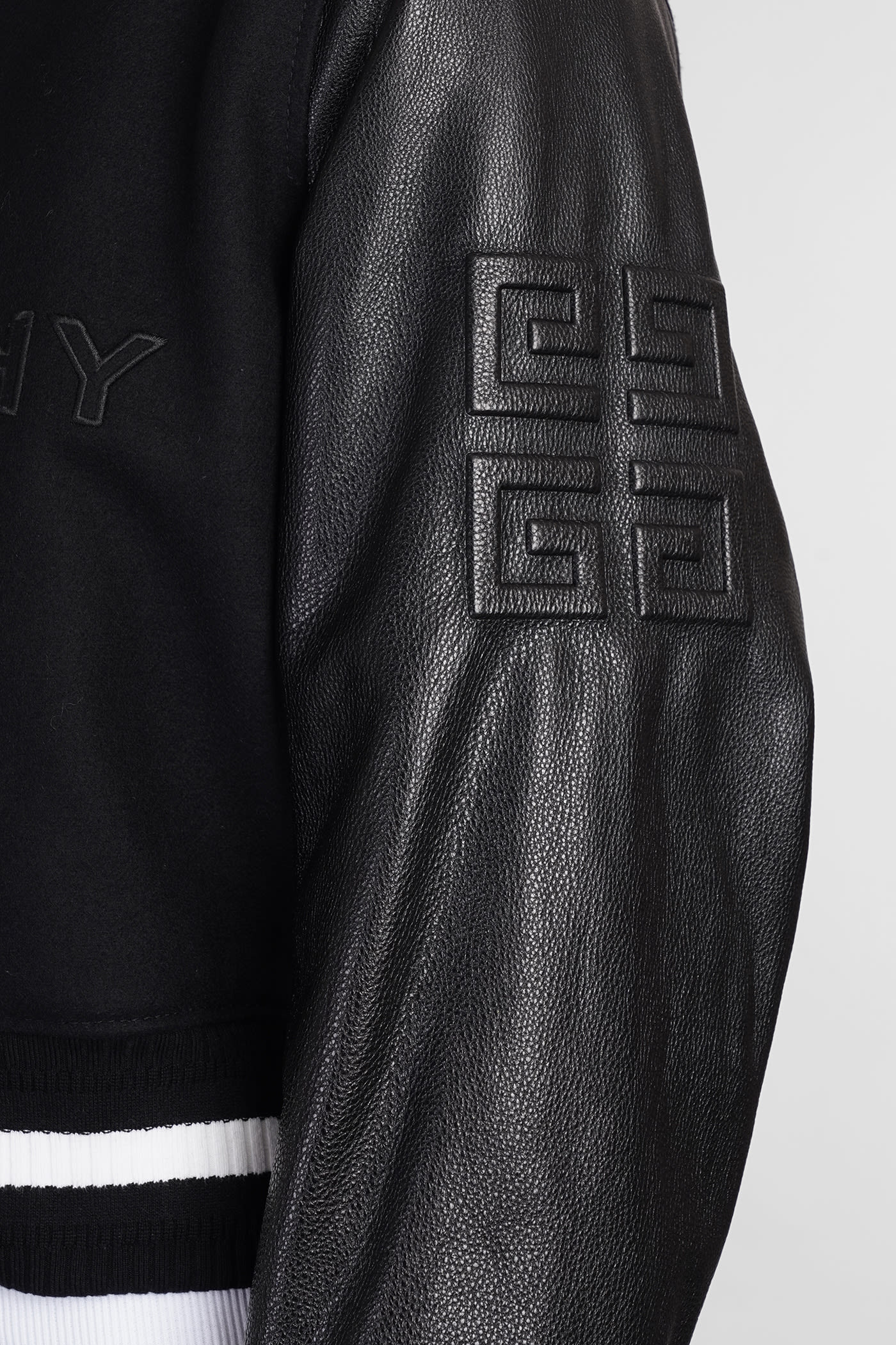 Shop Givenchy Bomber In Black Wool