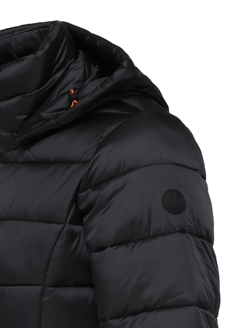 Shop Save The Duck Down Jacket With Hood In Black