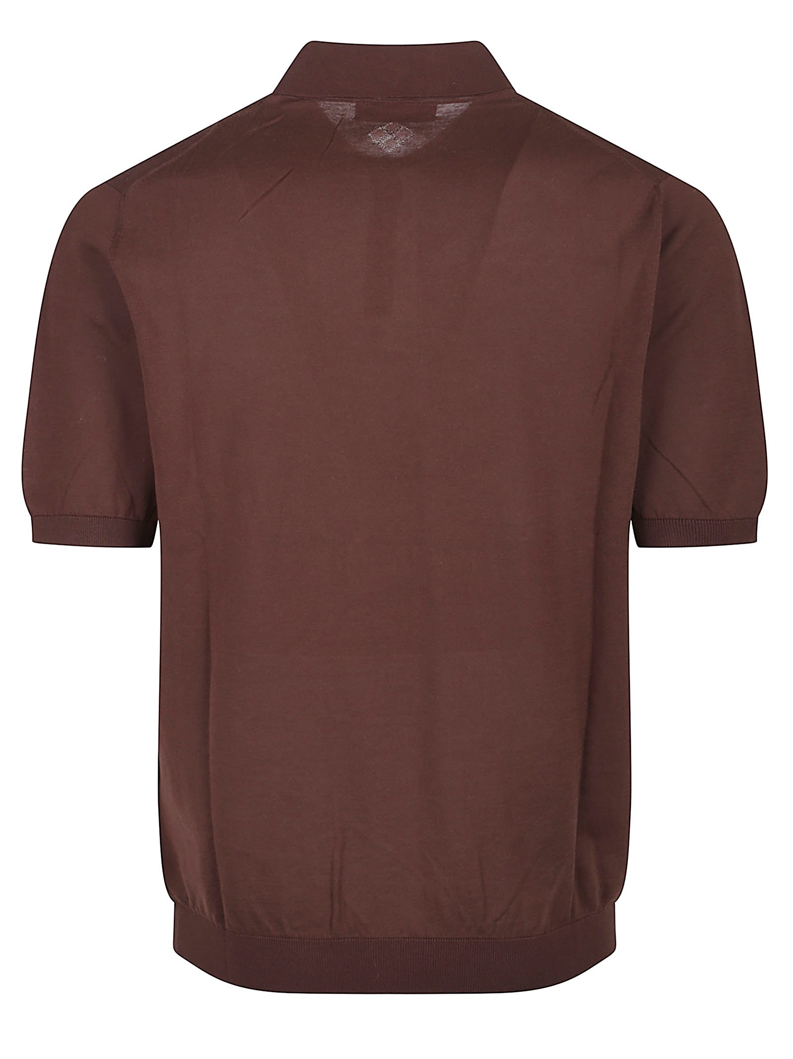 Ballantyne Brown Ultralight Cotton Polo Shirt