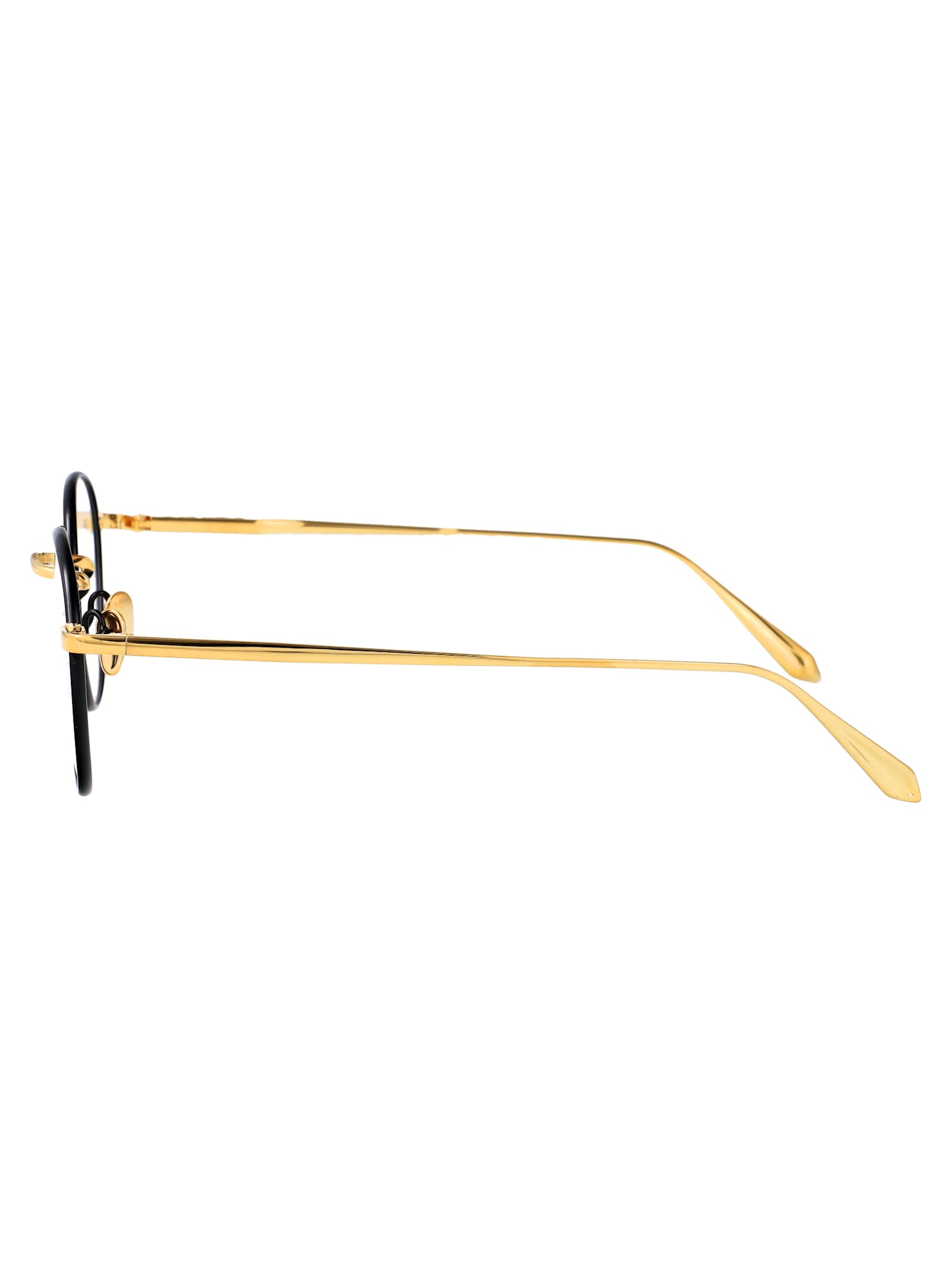 Linda Farrow Full Frame Plain Mirror In Yellowgold/black/optical