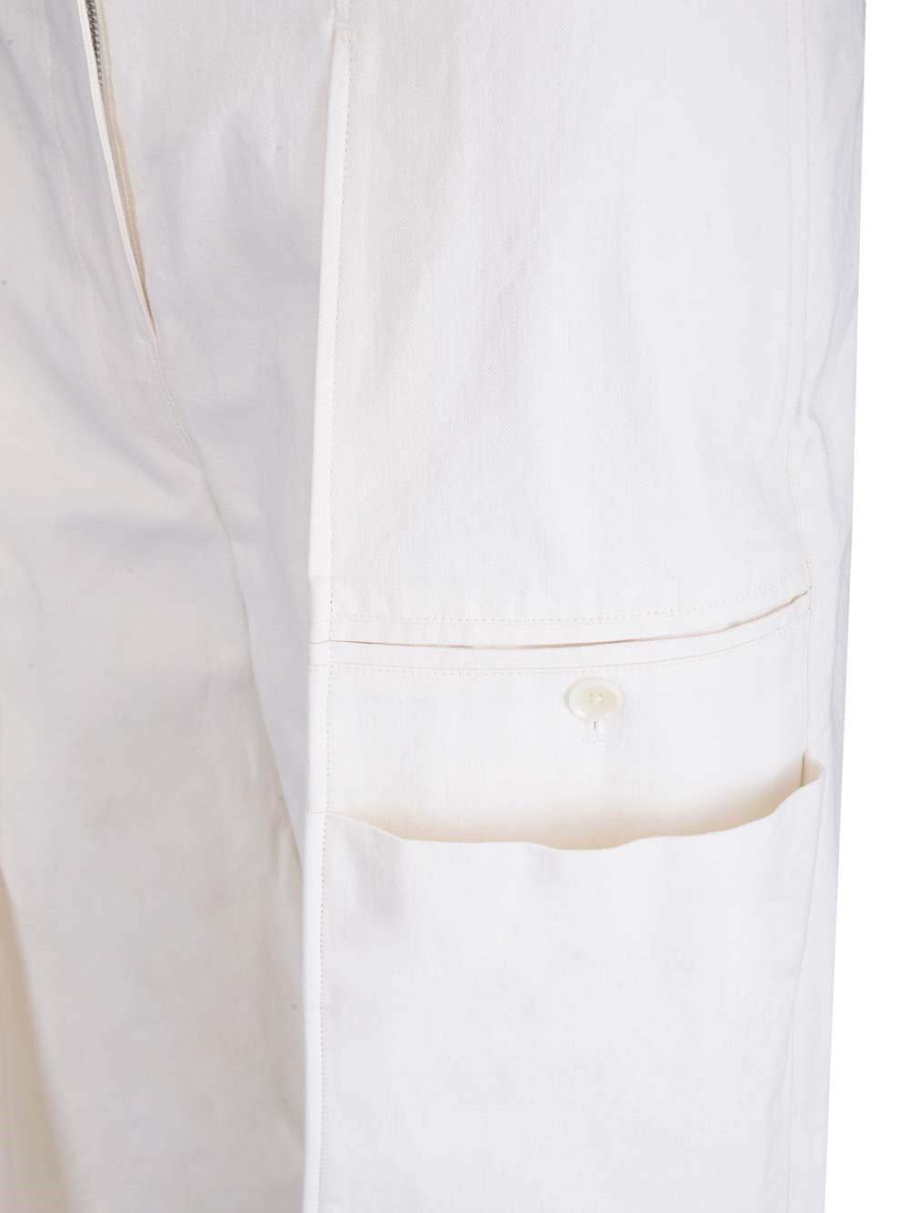 Lemaire Belted Bermuda Shorts In White