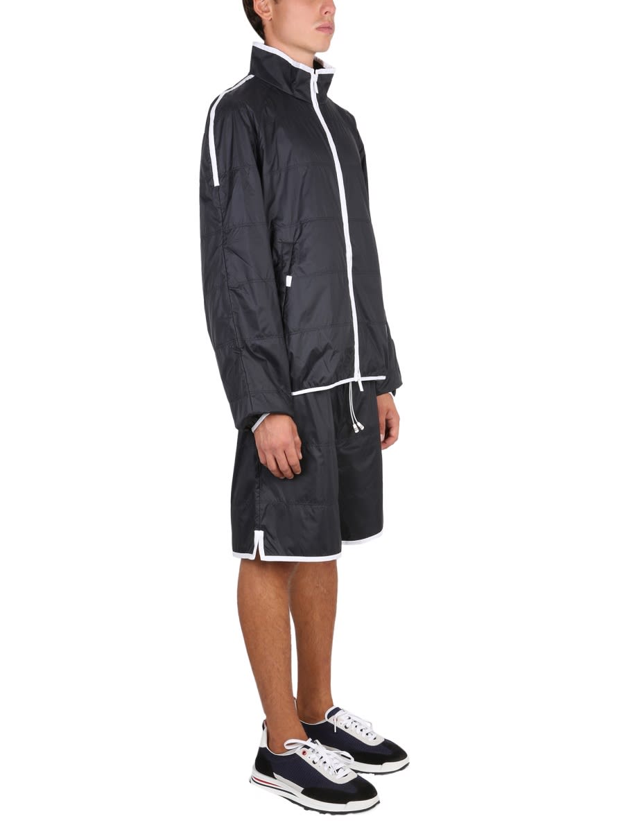 Shop Thom Browne Ripstop Sports Jacket In Blue