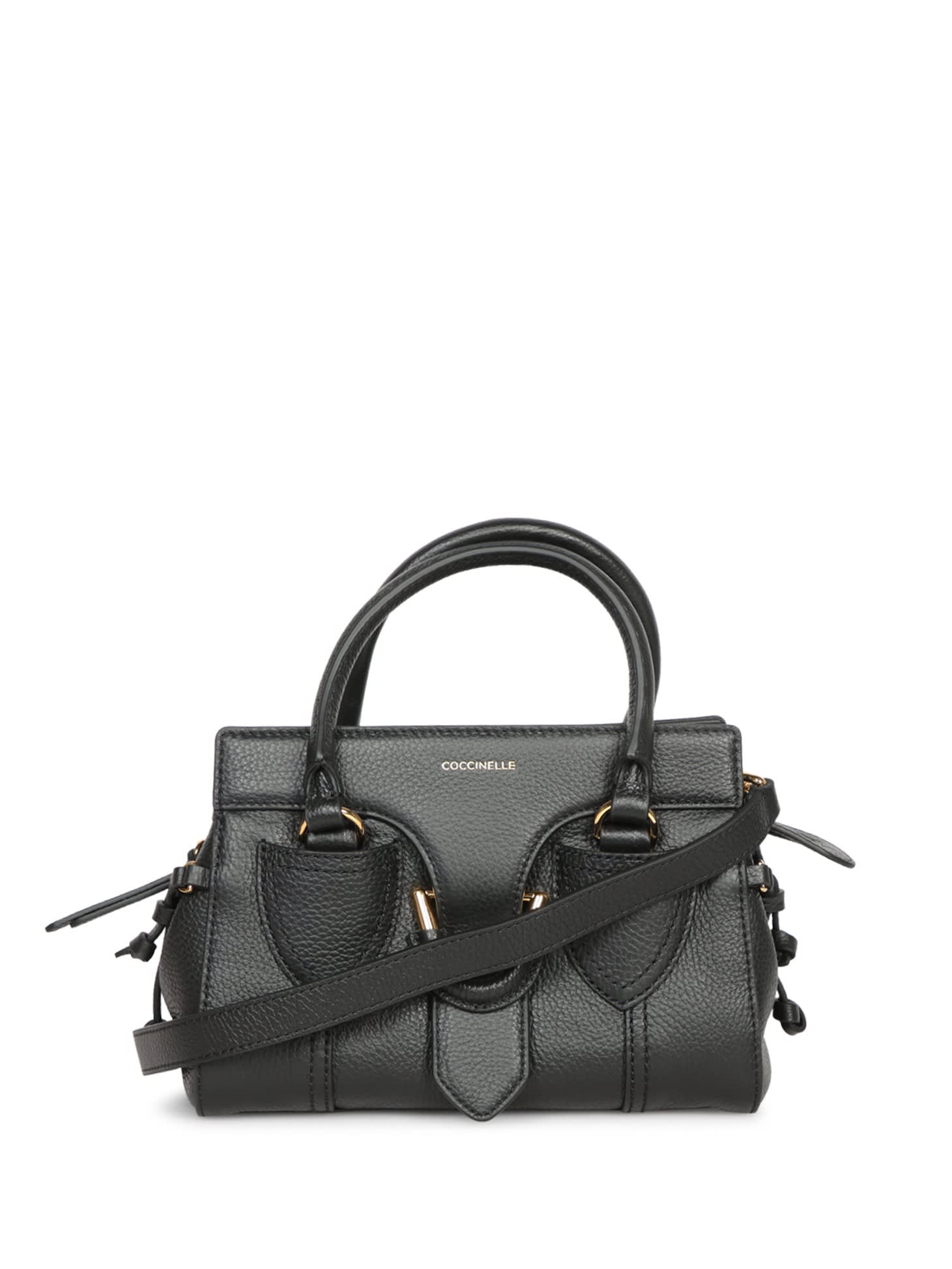 Coccinelle York S Black Leather Bag