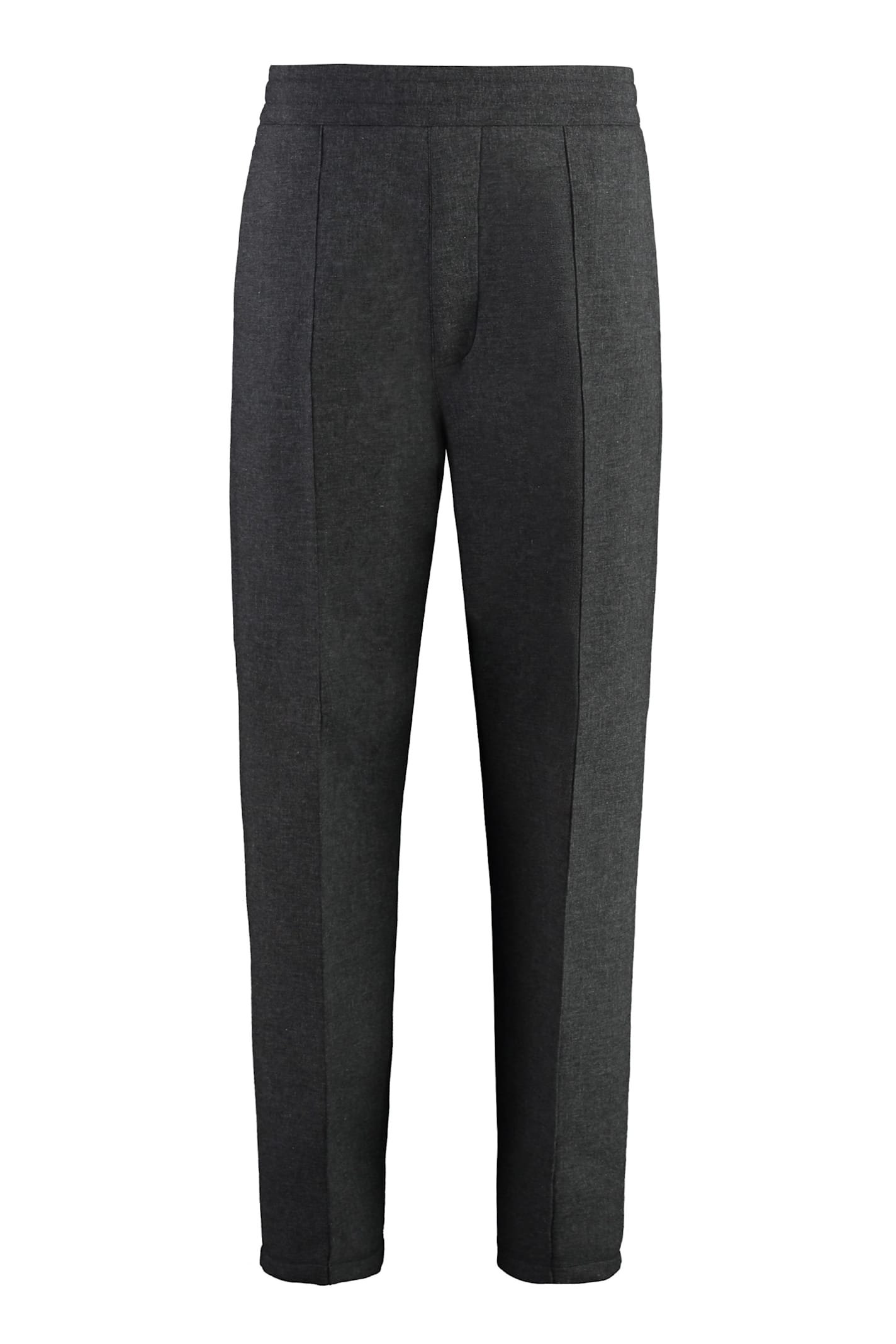 Shop Ami Alexandre Mattiussi Wool Blend Trousers In Grey