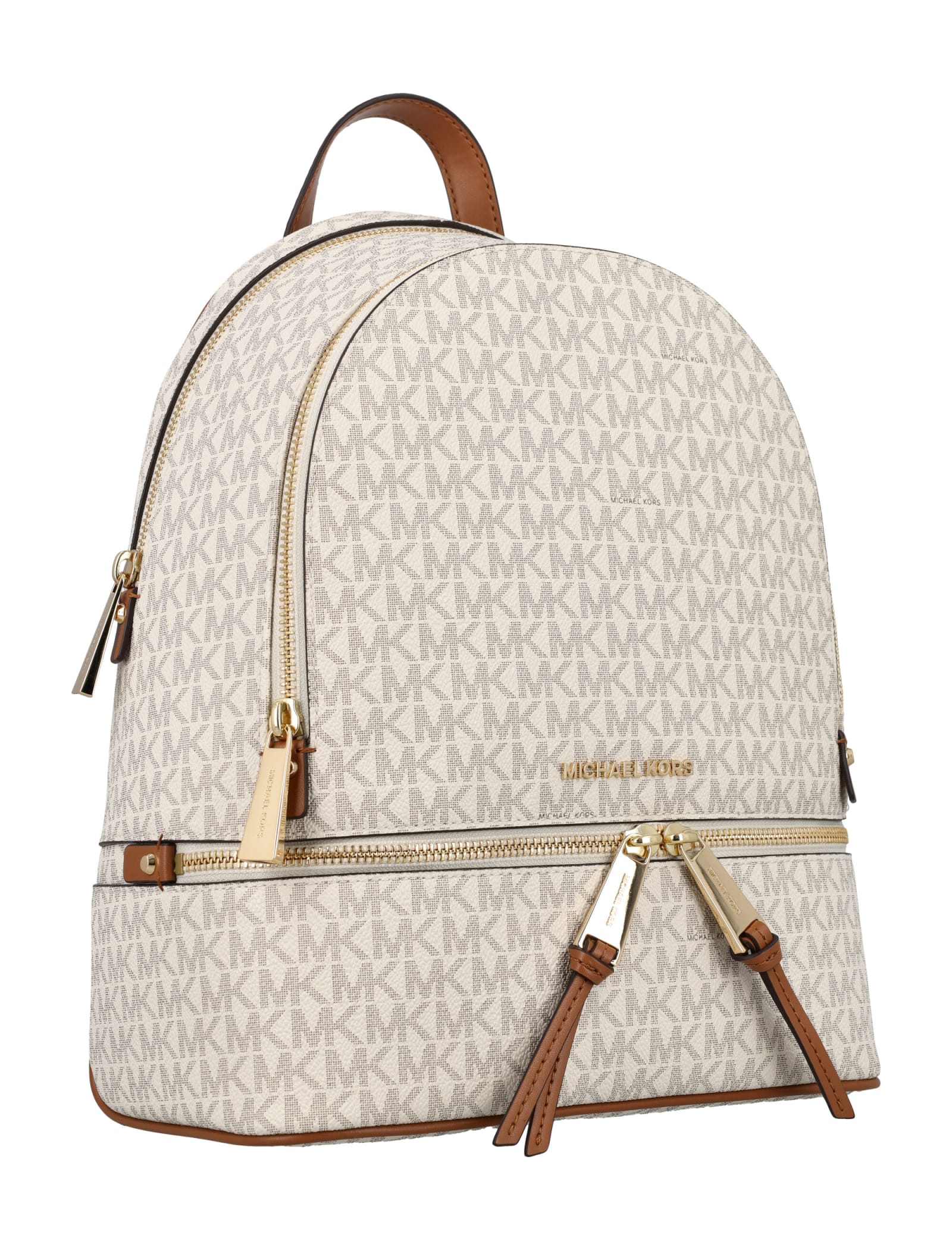 Shop Michael Michael Kors Rhea Zip Backpack In Vanilla