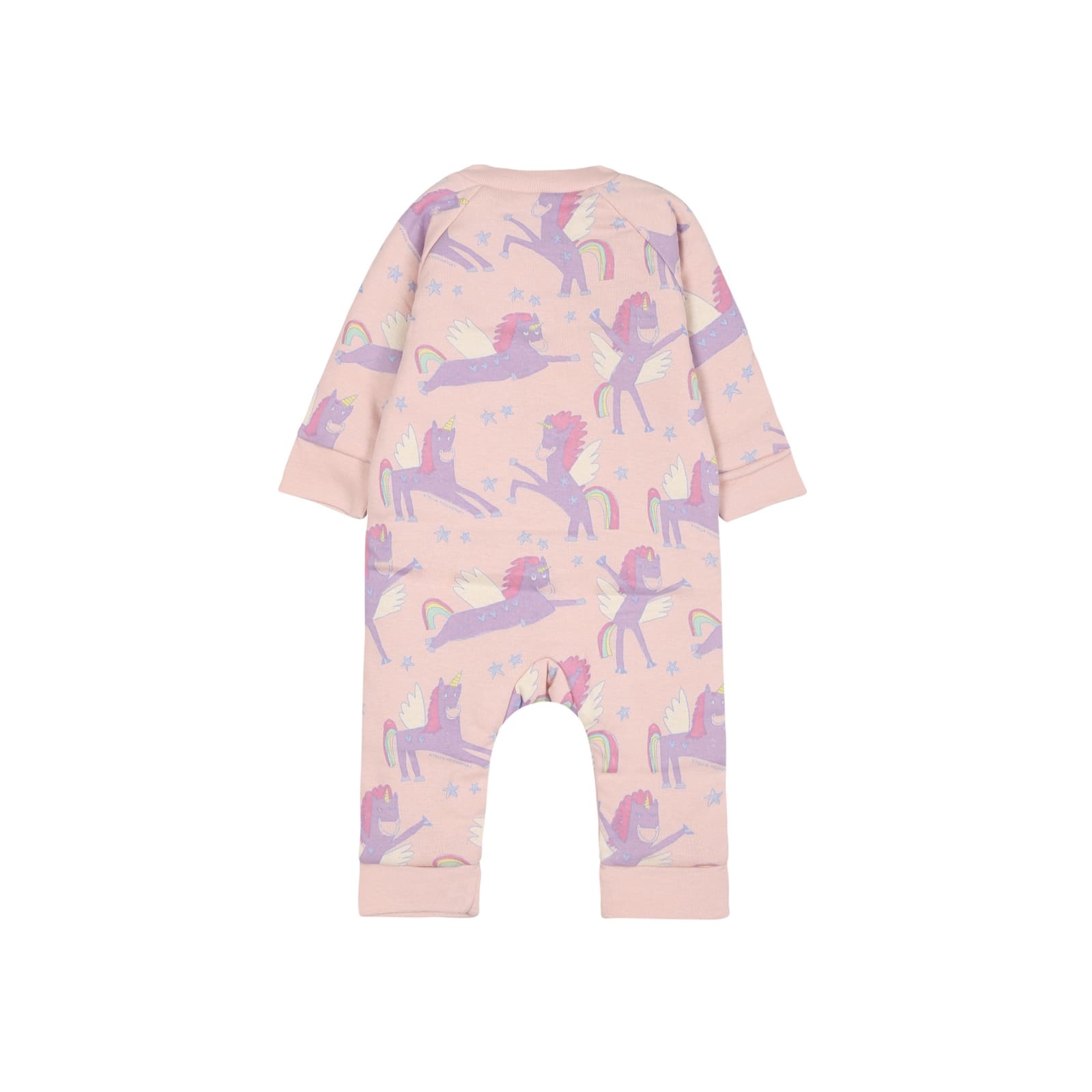 Shop Stella Mccartney Pink Babygrow For Baby Girl With Unicors
