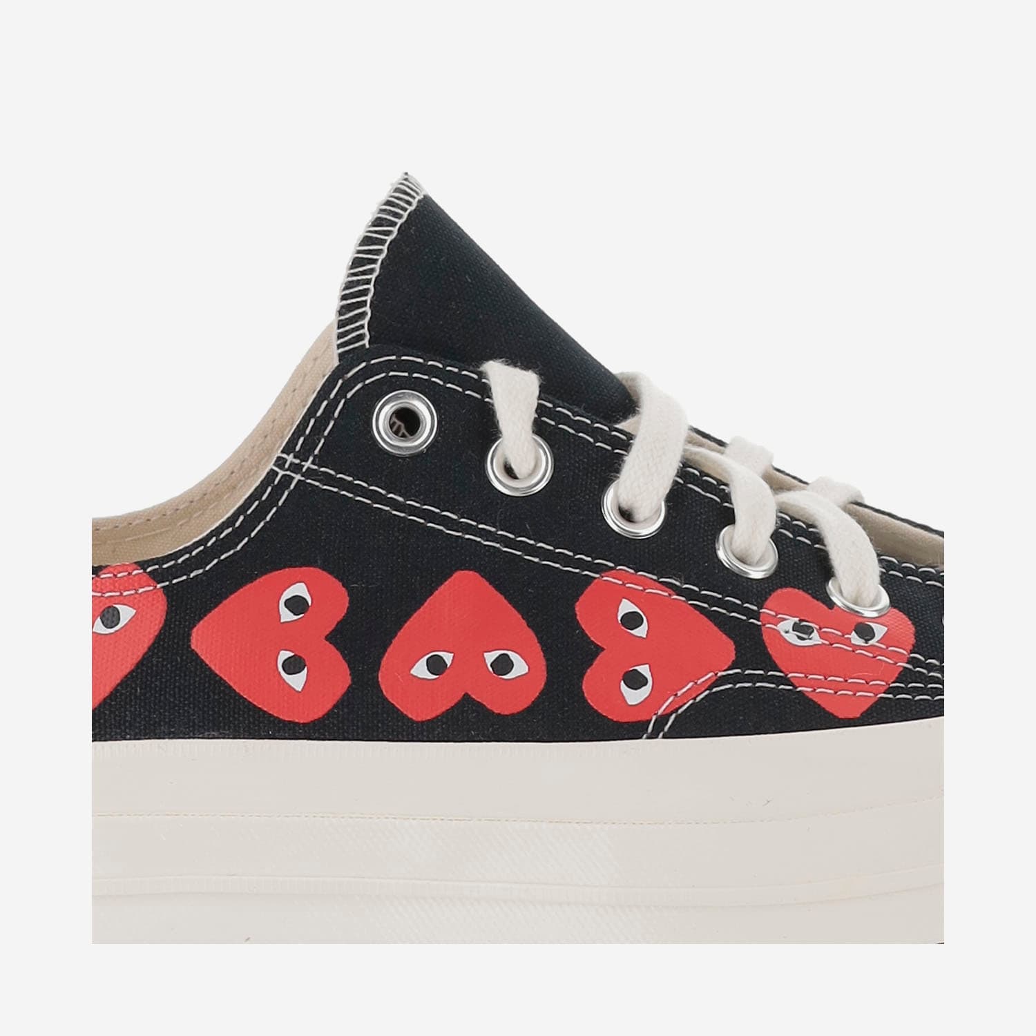 Comme Des Garçons X Converse Canvas Sneakers In Black