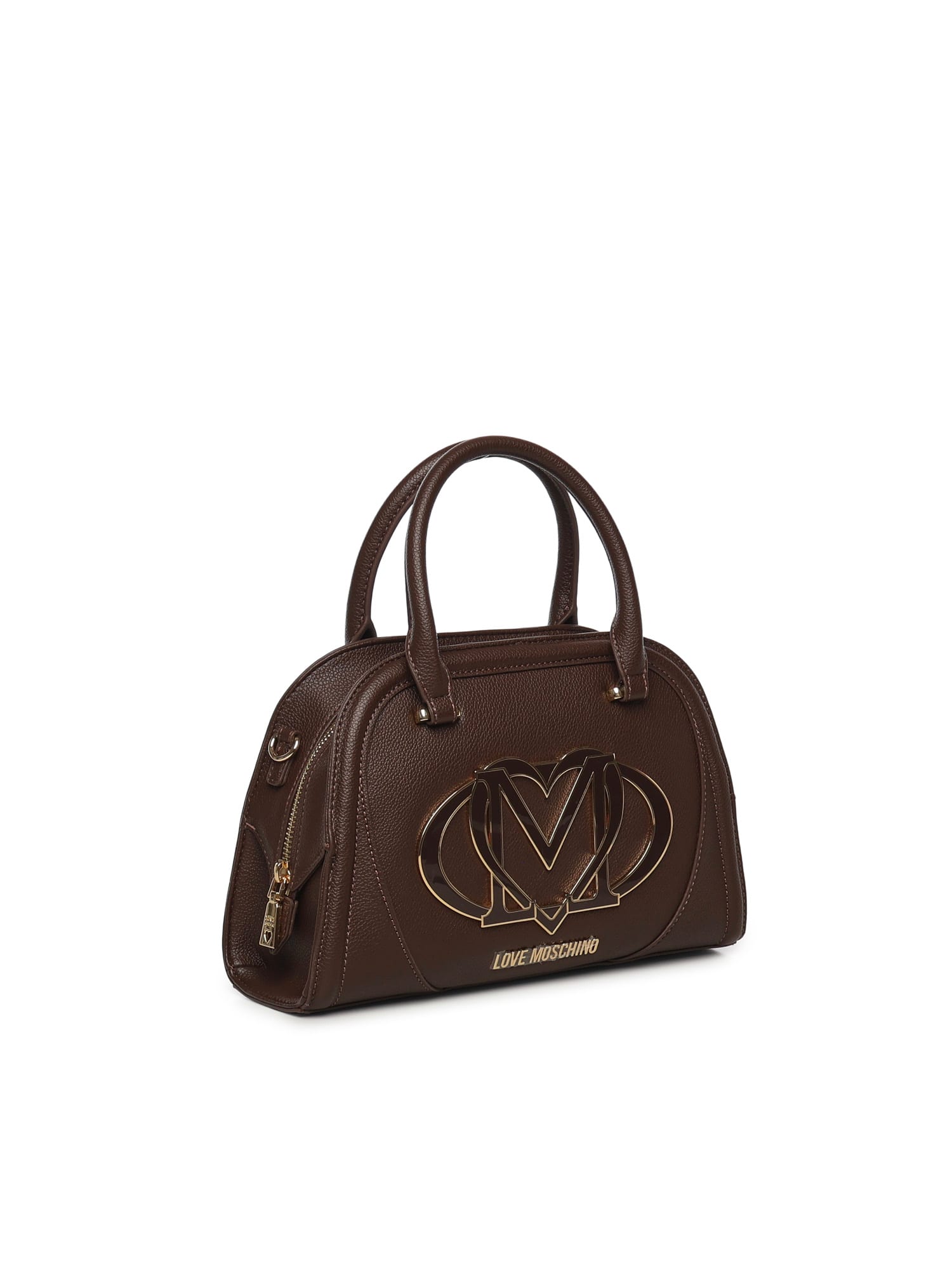 Love Moschino Handbag With Logo In Brown