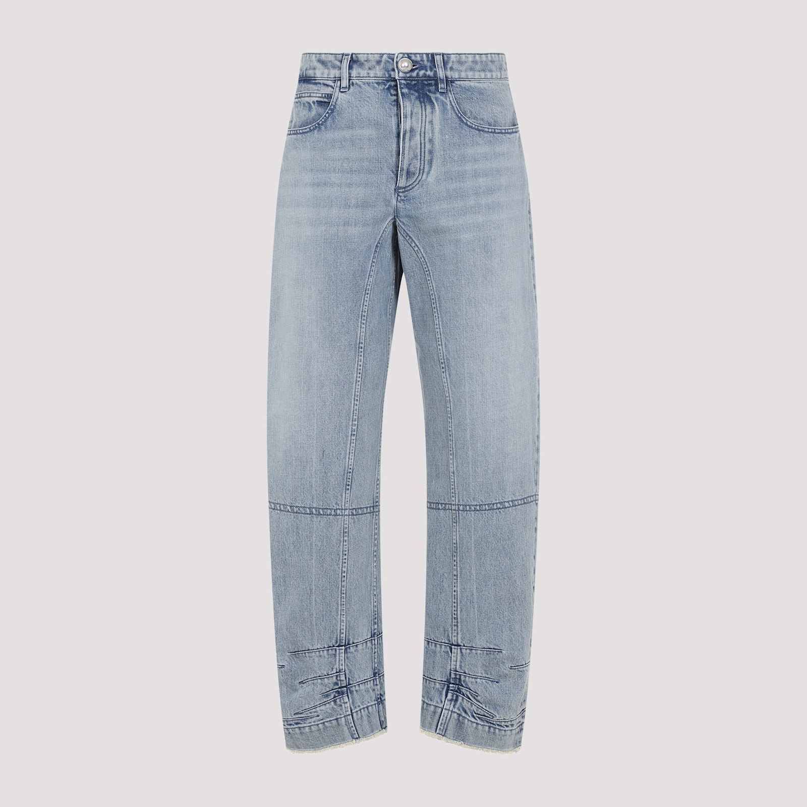 Jil Sander 69 Denim Carrot Fit Trousers In Antartic