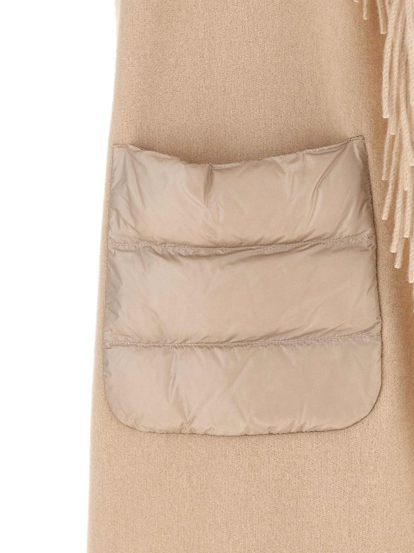 Shop Herno Fringed Vest In Beige