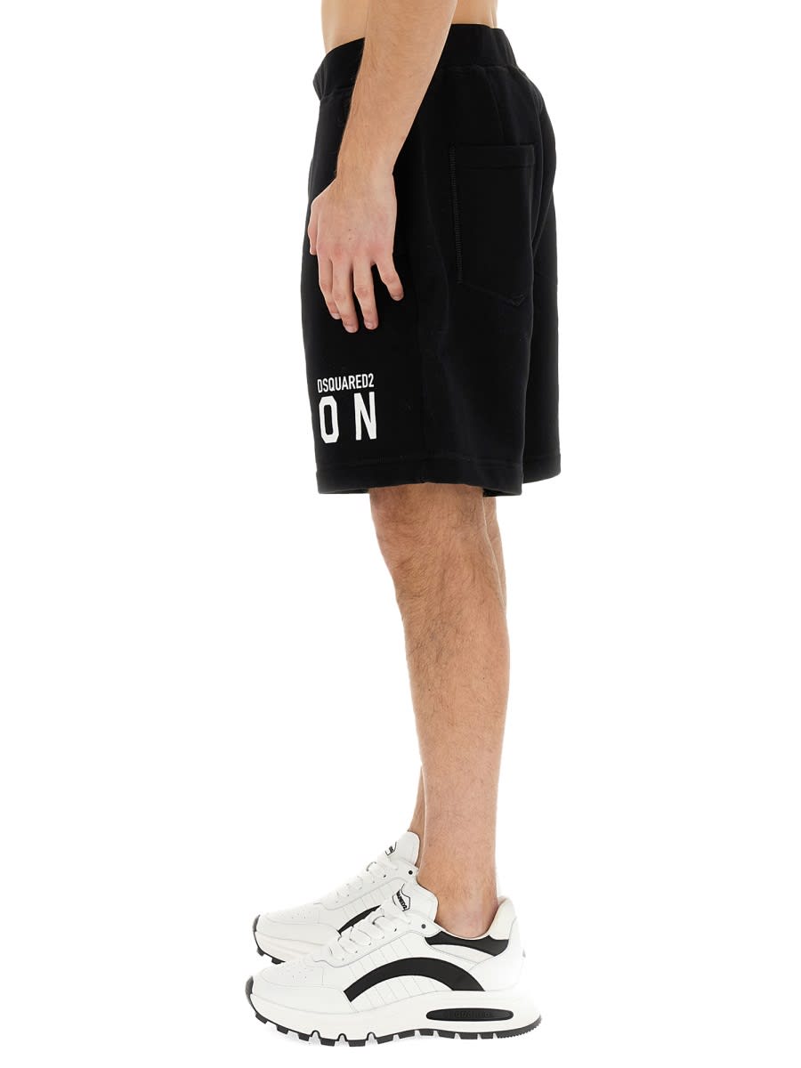 Shop Dsquared2 Bermuda With Logo In Black