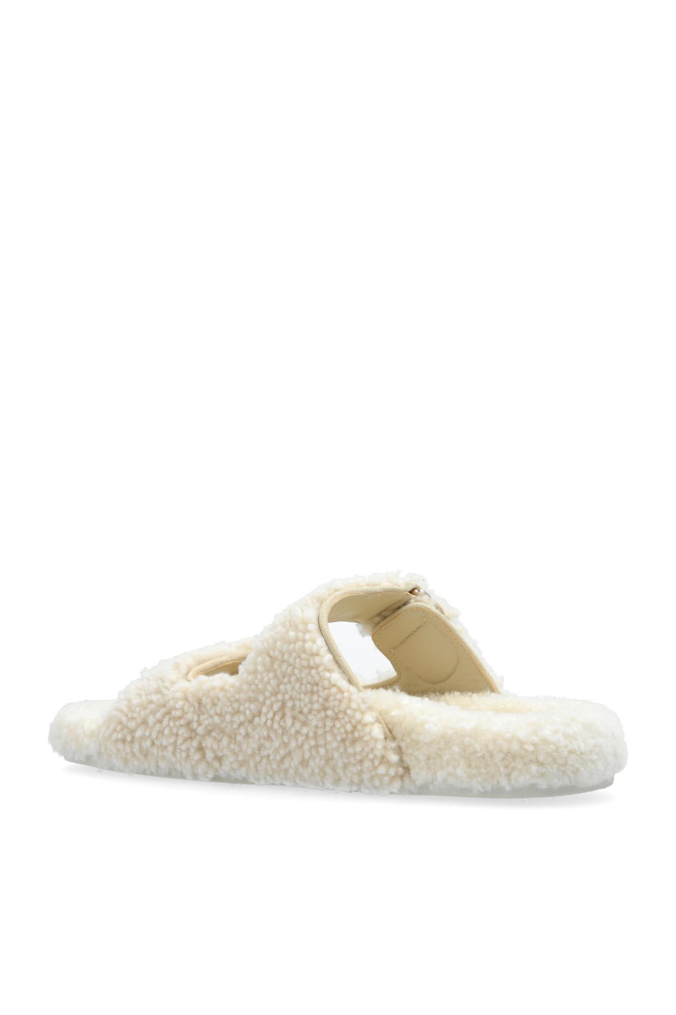 Shop Jimmy Choo Slippers Fayence In White