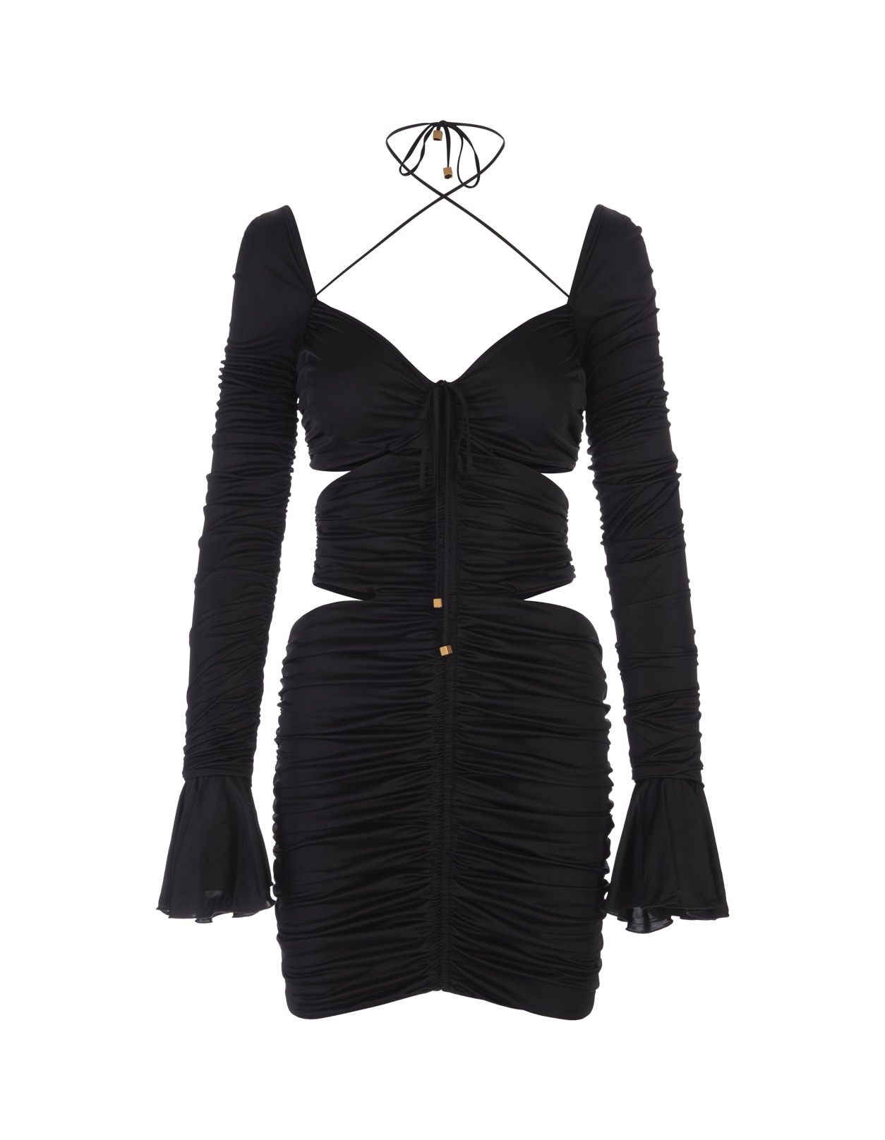 Blumarine Woman Mini Dress In Black Viscose