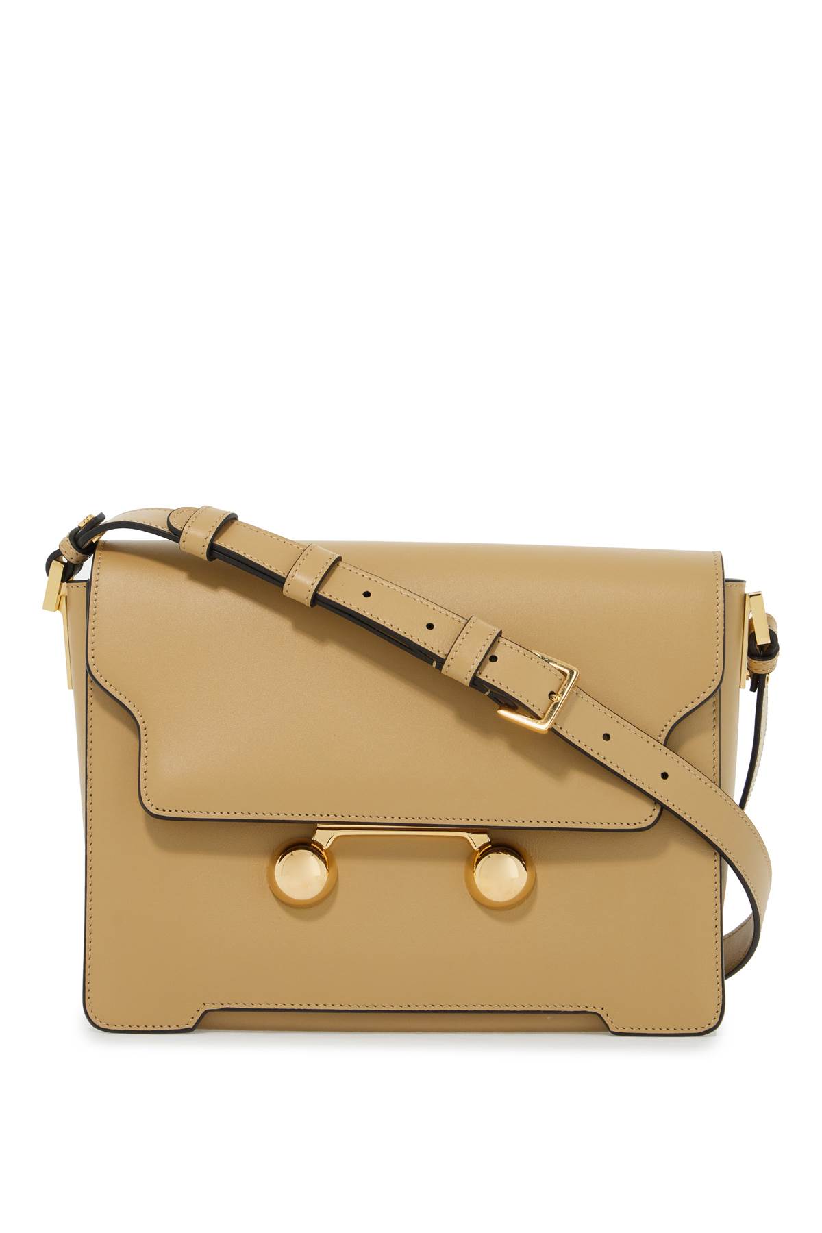 Shop Marni Medium Trunkaroo Shoulder Bag In Nomad (beige)