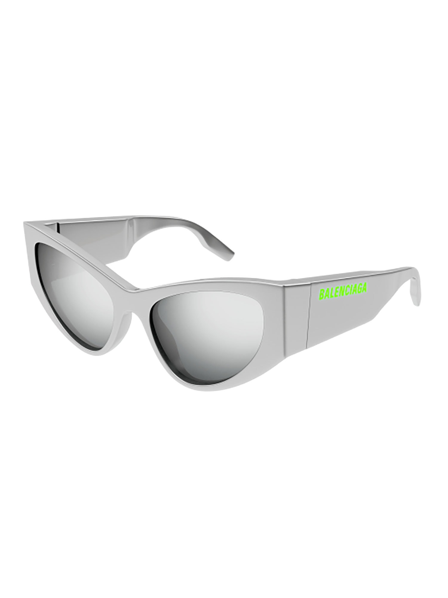 Shop Balenciaga Bb0300s Sunglasses In Silver Silver Silver