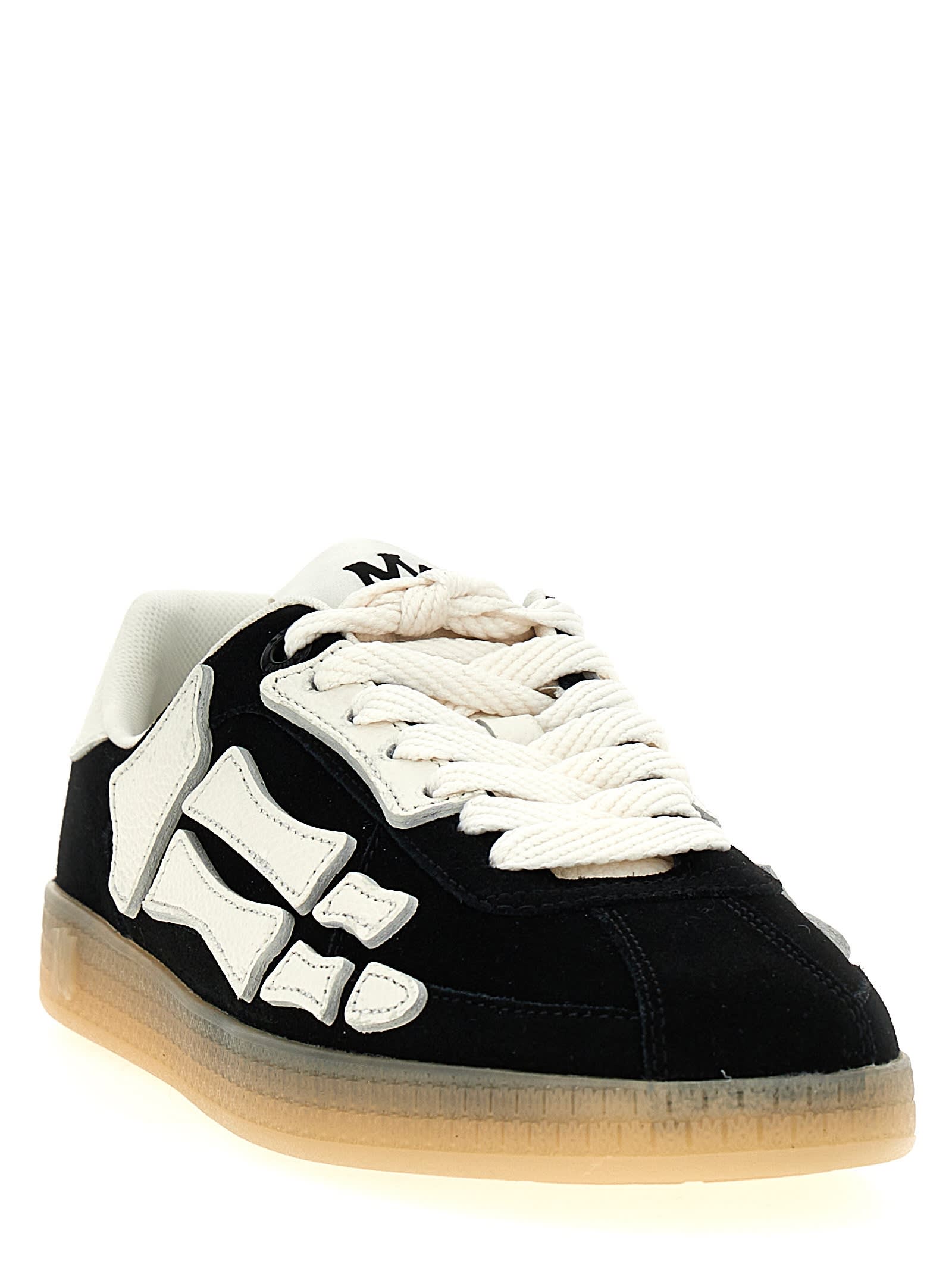 Shop Amiri Pacific Bones Sneakers In Nero