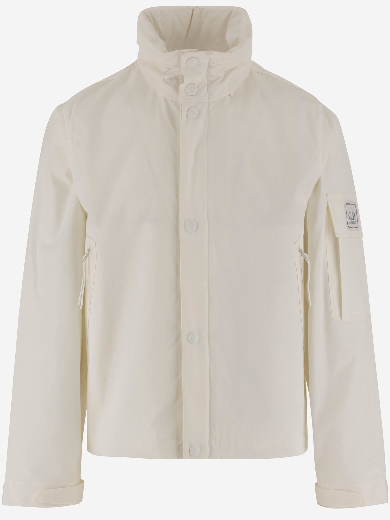 C.p. Company Cotton Metropolis Hyst Jacket In White