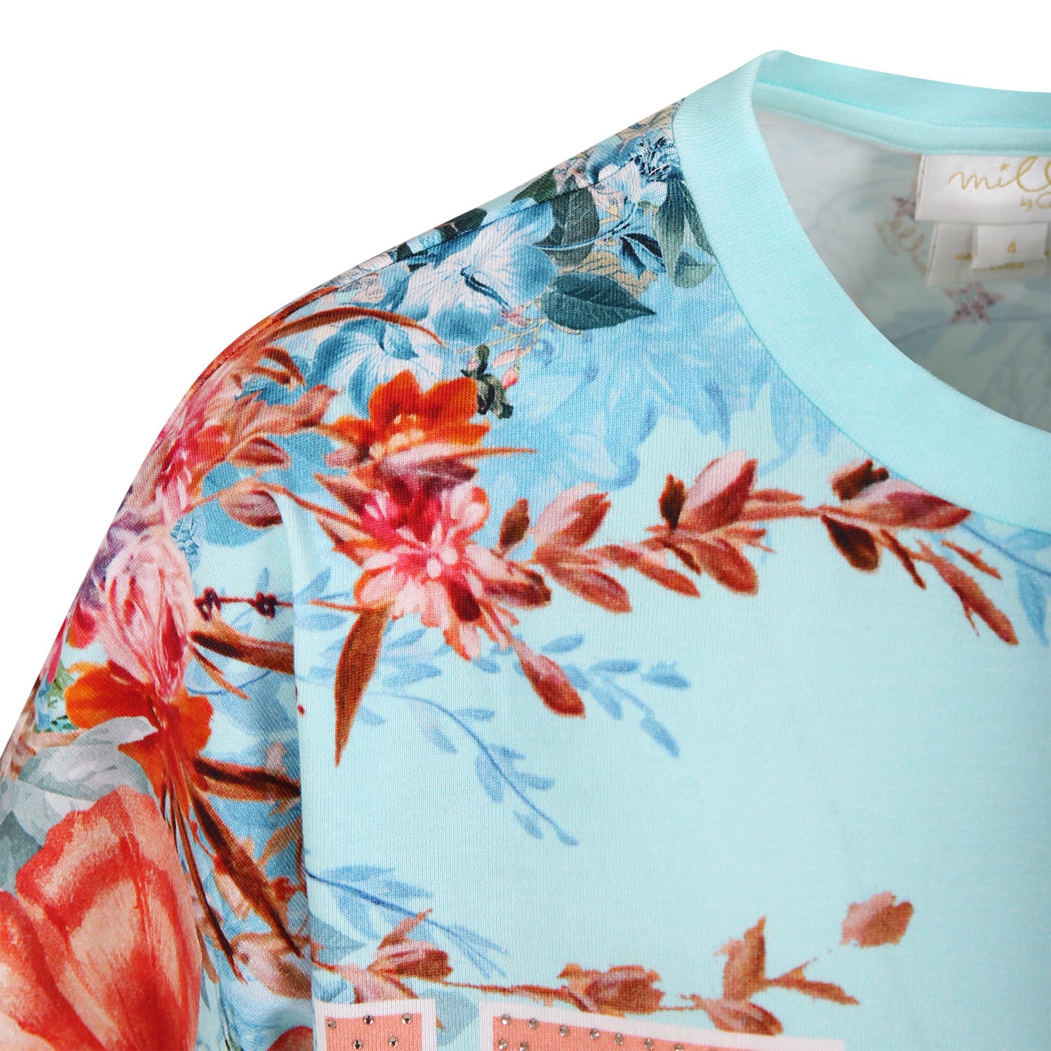 Shop Camilla Light Blue T-shirt For Girl With Sorrento Print